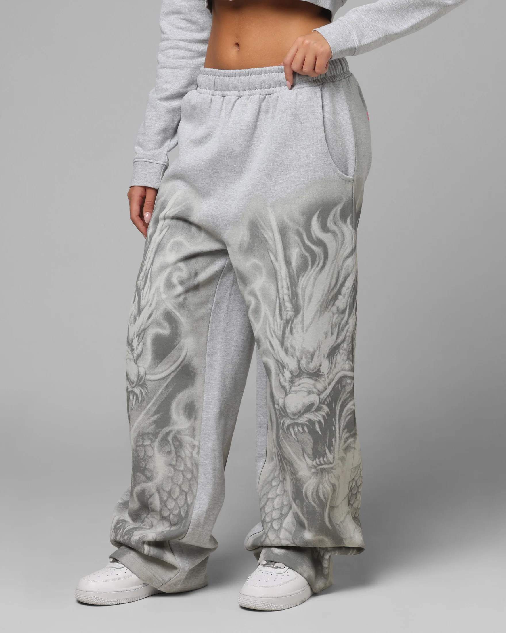 Loiter Women's Drako Sweatpants Grey Marle - Image 6