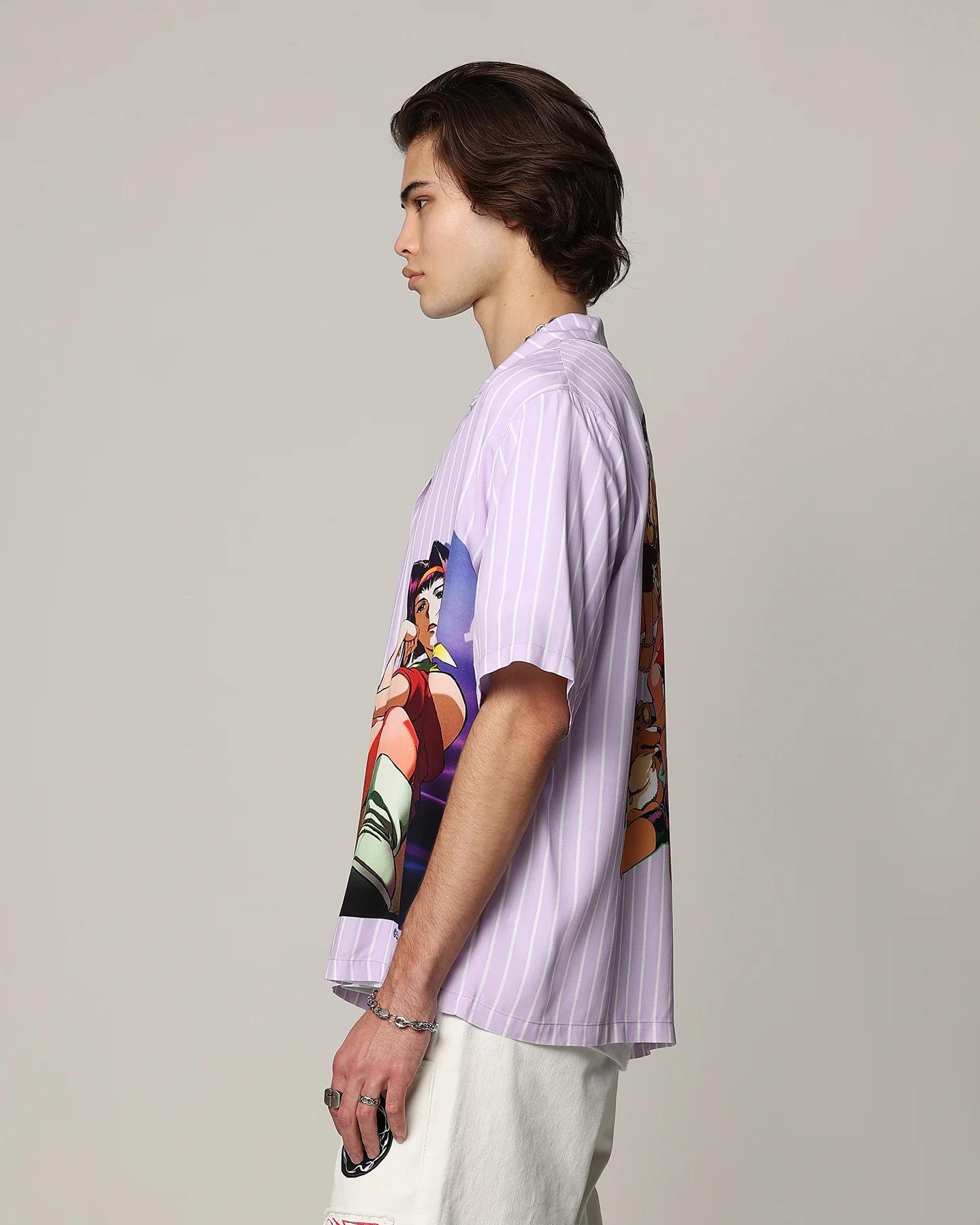Loiter X Cowboy Bebop Button Up Shirt Lilac - Image 7