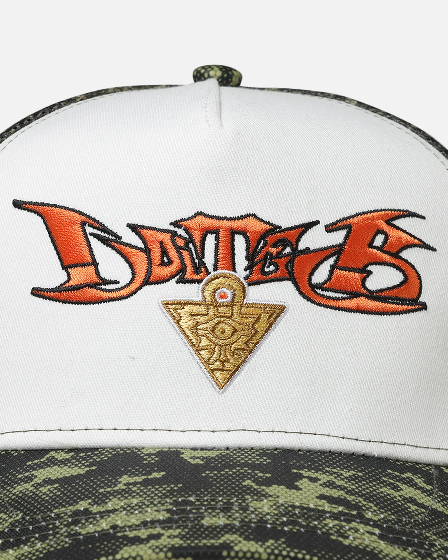 Loiter X Yu-Gi-Oh! Millenium Puzzle Snapback Hat Green Camo - Image 5