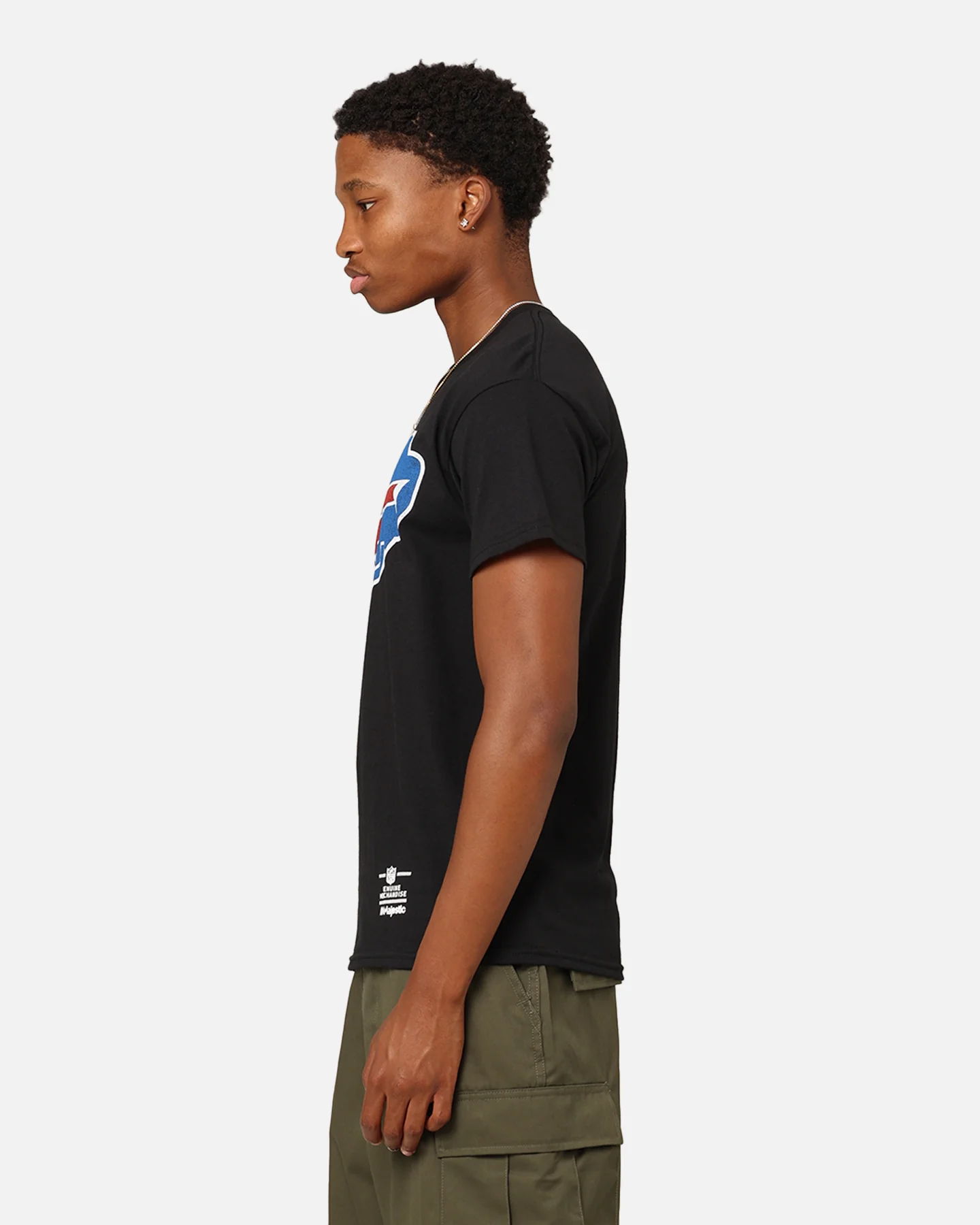 Majestic Athletic Buffalo Bills Team Crest T-Shirt Black - Image 6