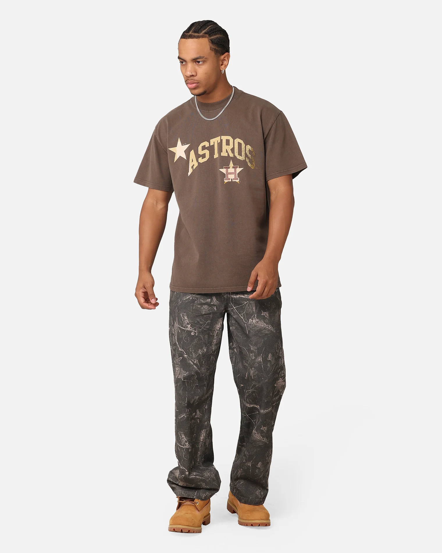 Majestic Athletic Houston Astros Star Arch T-Shirt Brown - Image 2