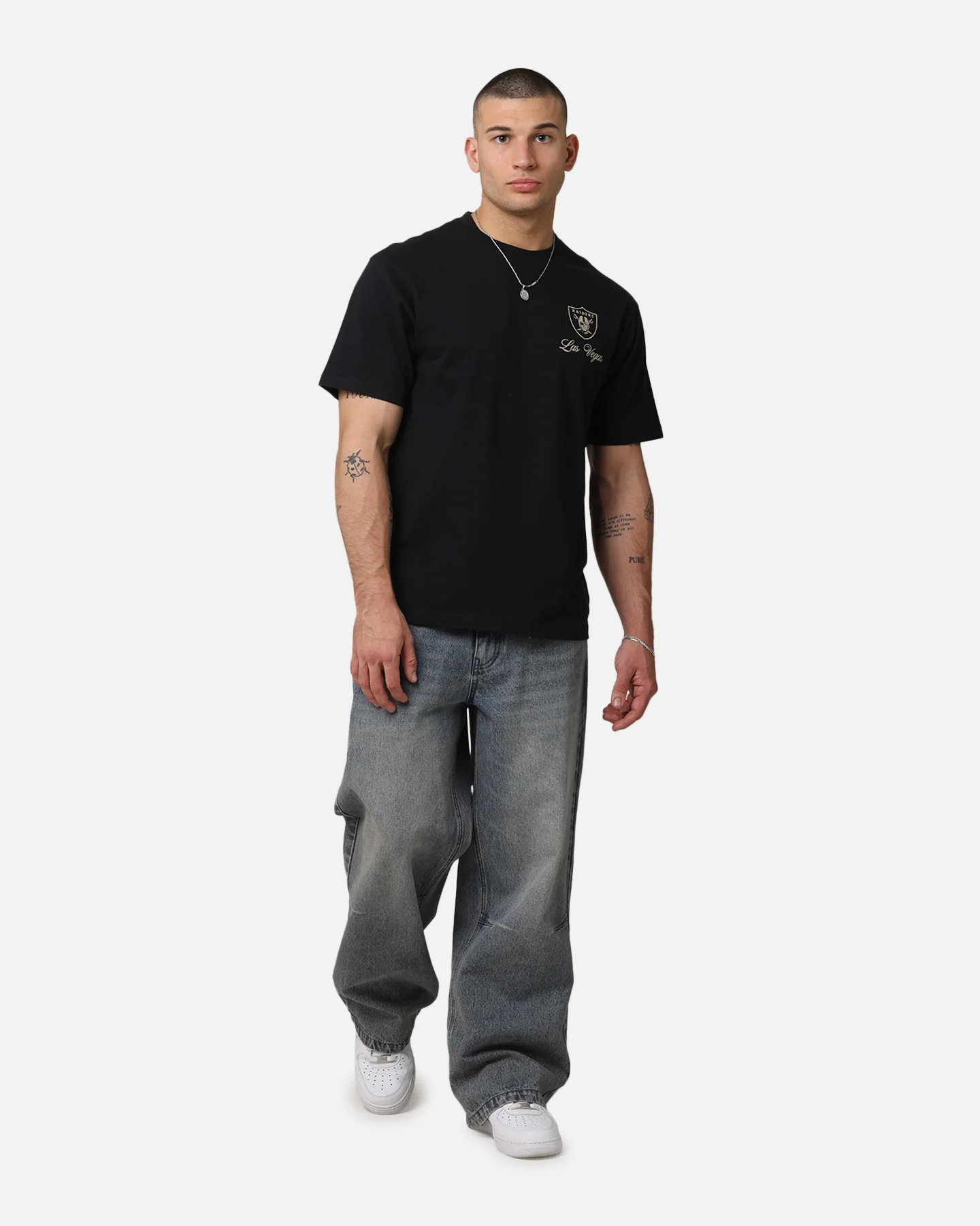 Majestic Athletic Las Vegas Raiders Kenmare City Bulge T-Shirt Black - Image 4