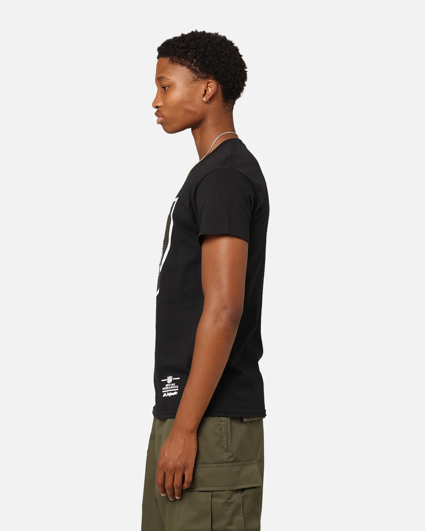 Majestic Athletic Las Vegas Raiders Team Crest T-Shirt Black - Image 6