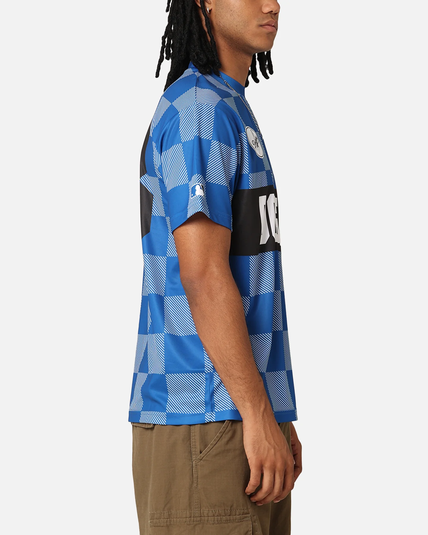 Majestic Athletic Los Angeles Dodgers Team Line Checkered Jersey White/Royal - Image 5