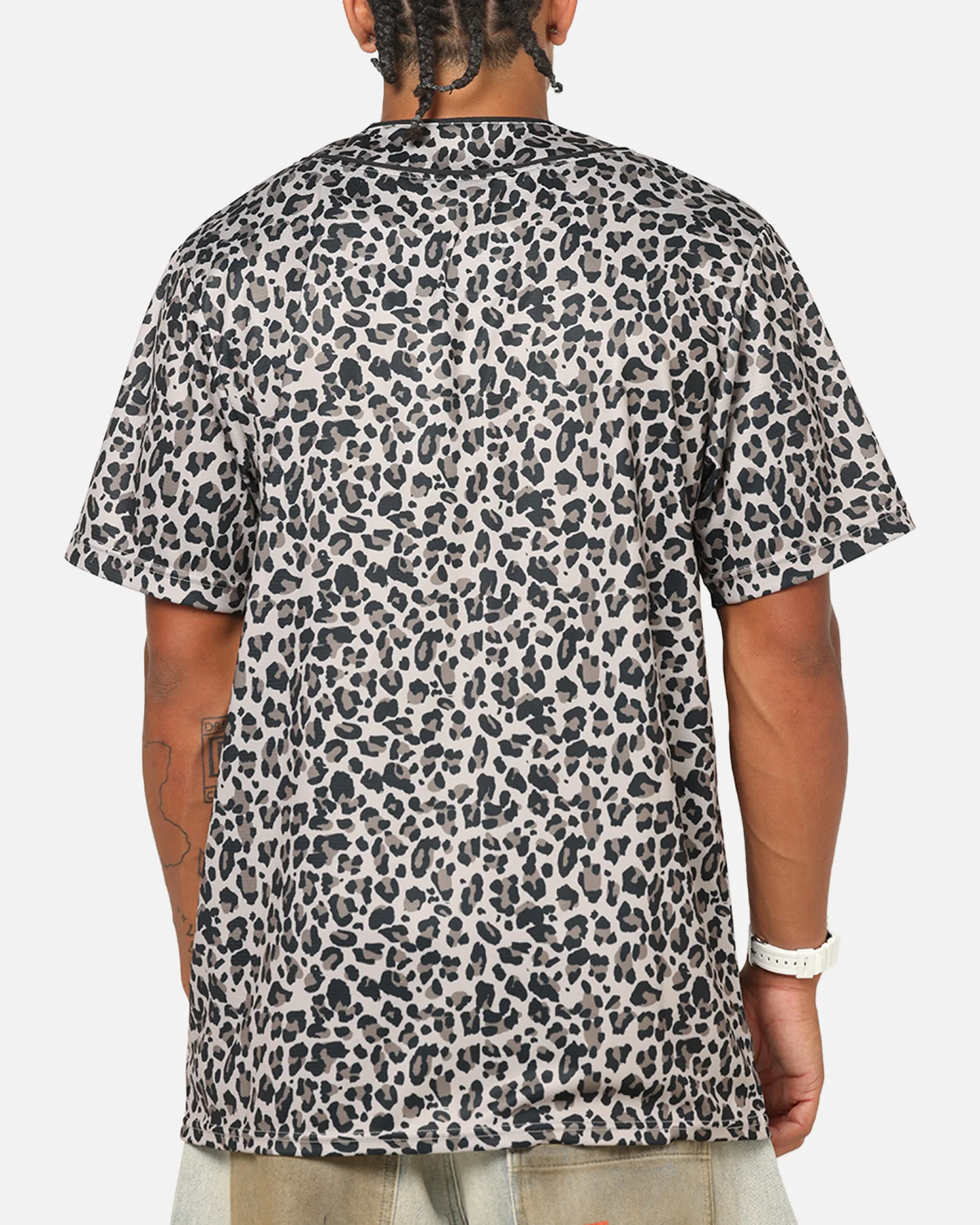 Majestic Athletic New York Yankees Leopard Baseball Button Up Shirt Leopard - Image 3