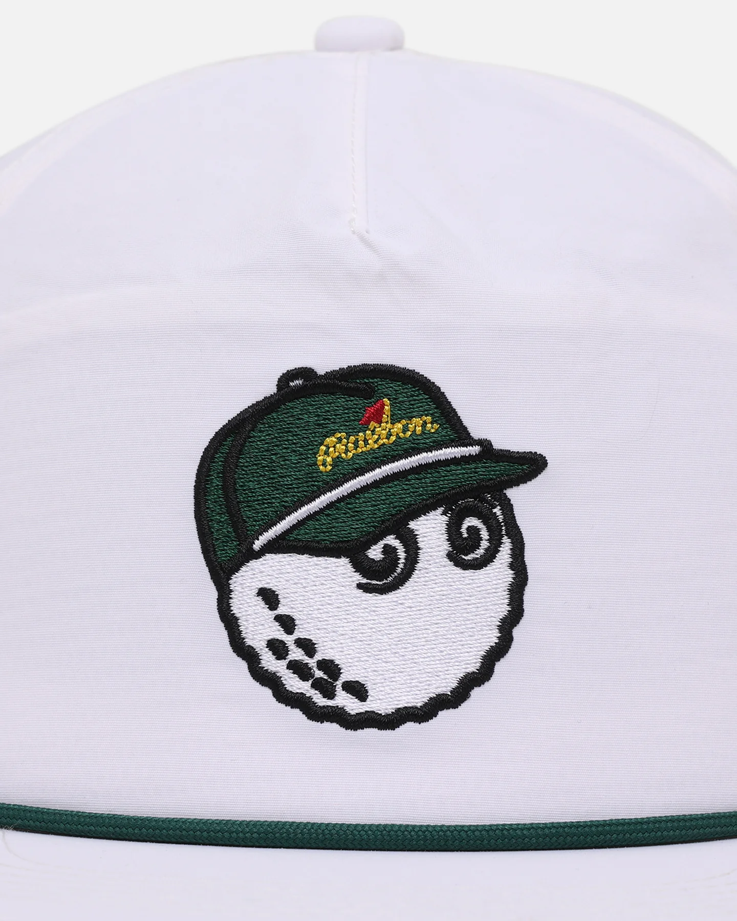 Malbon Pimento Nylon Rope 6 Panel Snapback White - Image 5
