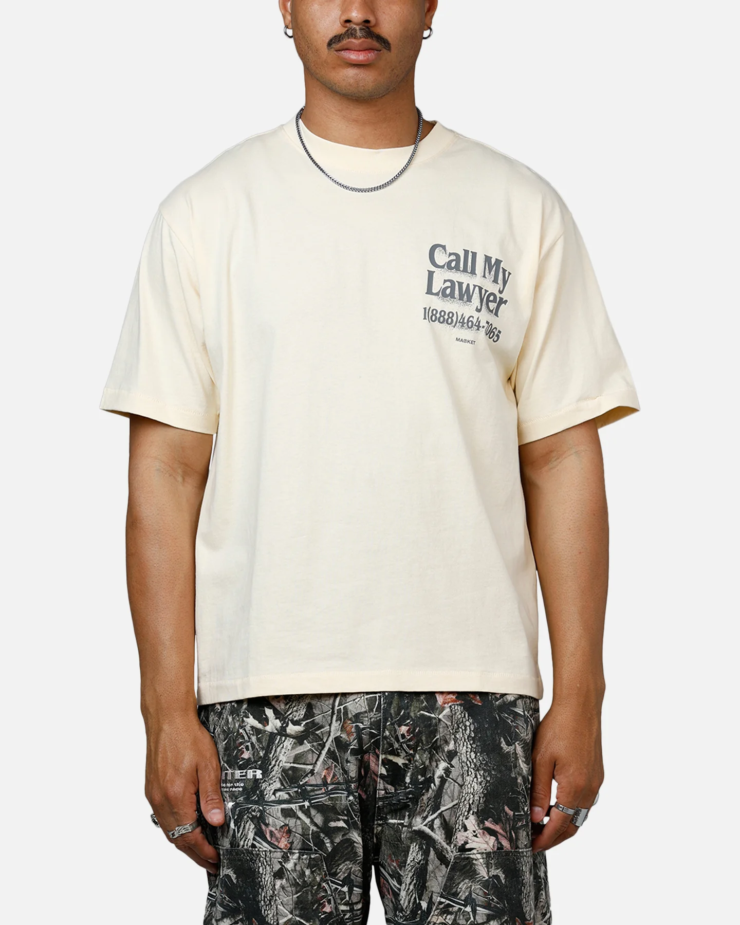 Market Call My Lawyer 3D T-Shirt Cream - Image 2