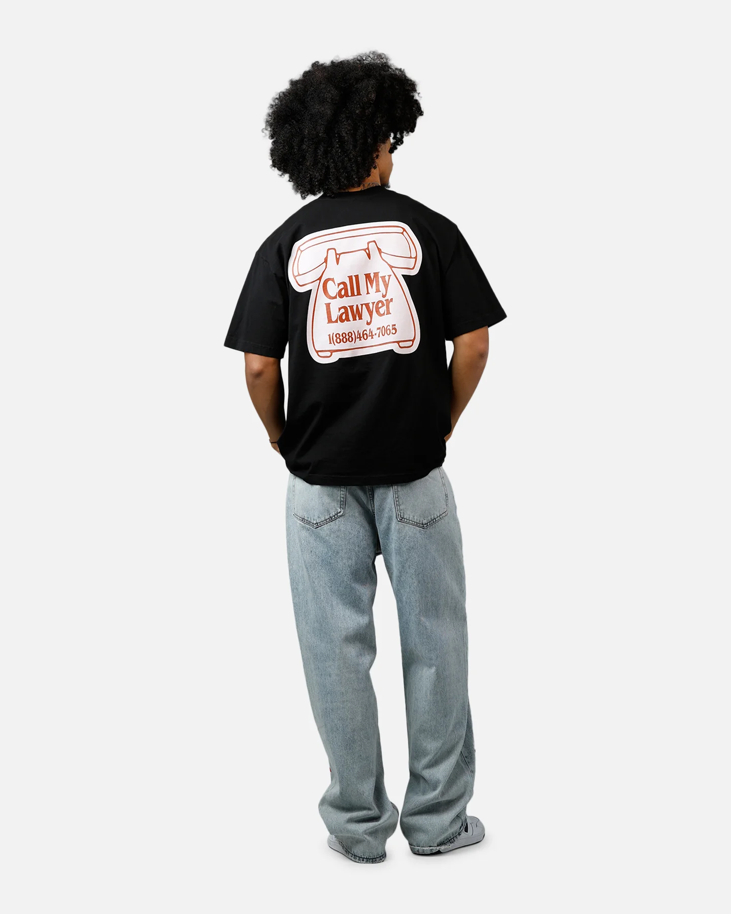 Market Call My Lawyer Magnet T-Shirt Washed Black - Image 6