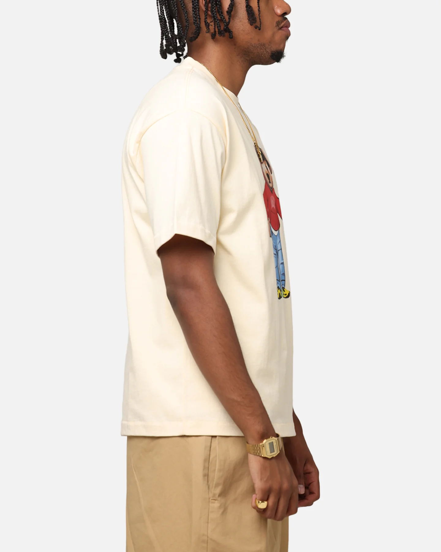 Market Fit Check Bear T-Shirt Cream - Image 4