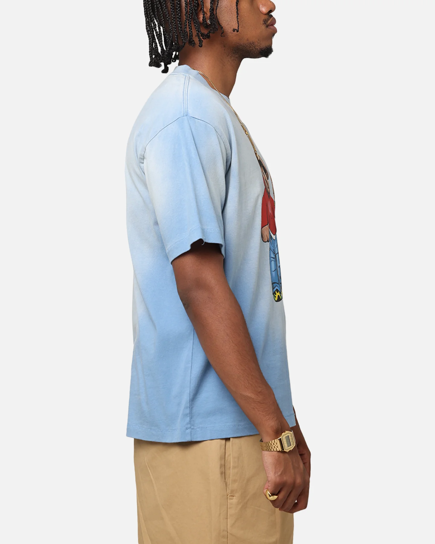 Market Fit Check Bear T-Shirt Sky Blue - Image 4