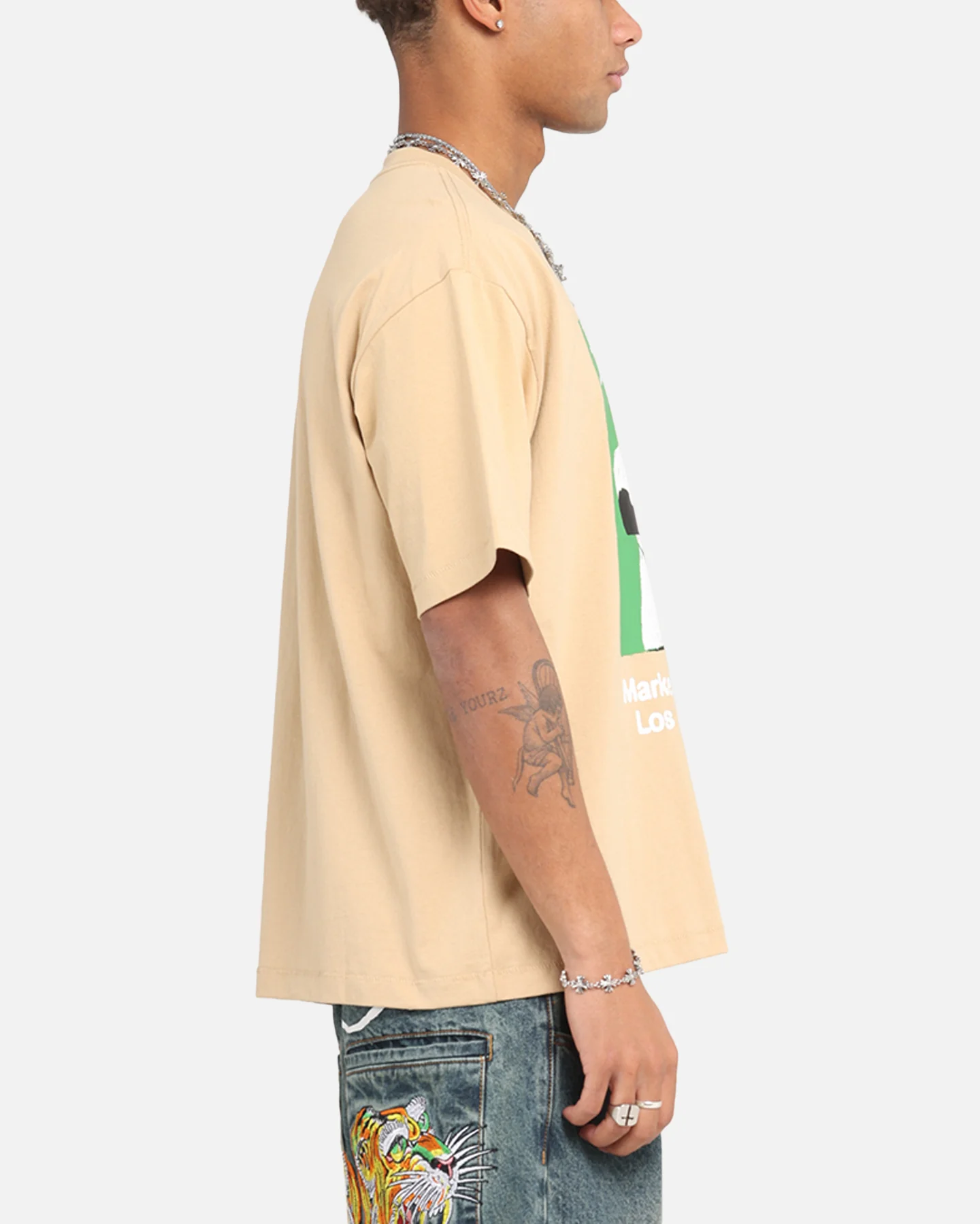 Market Illustrated Baseball T-Shirt Oatmilk - Image 4