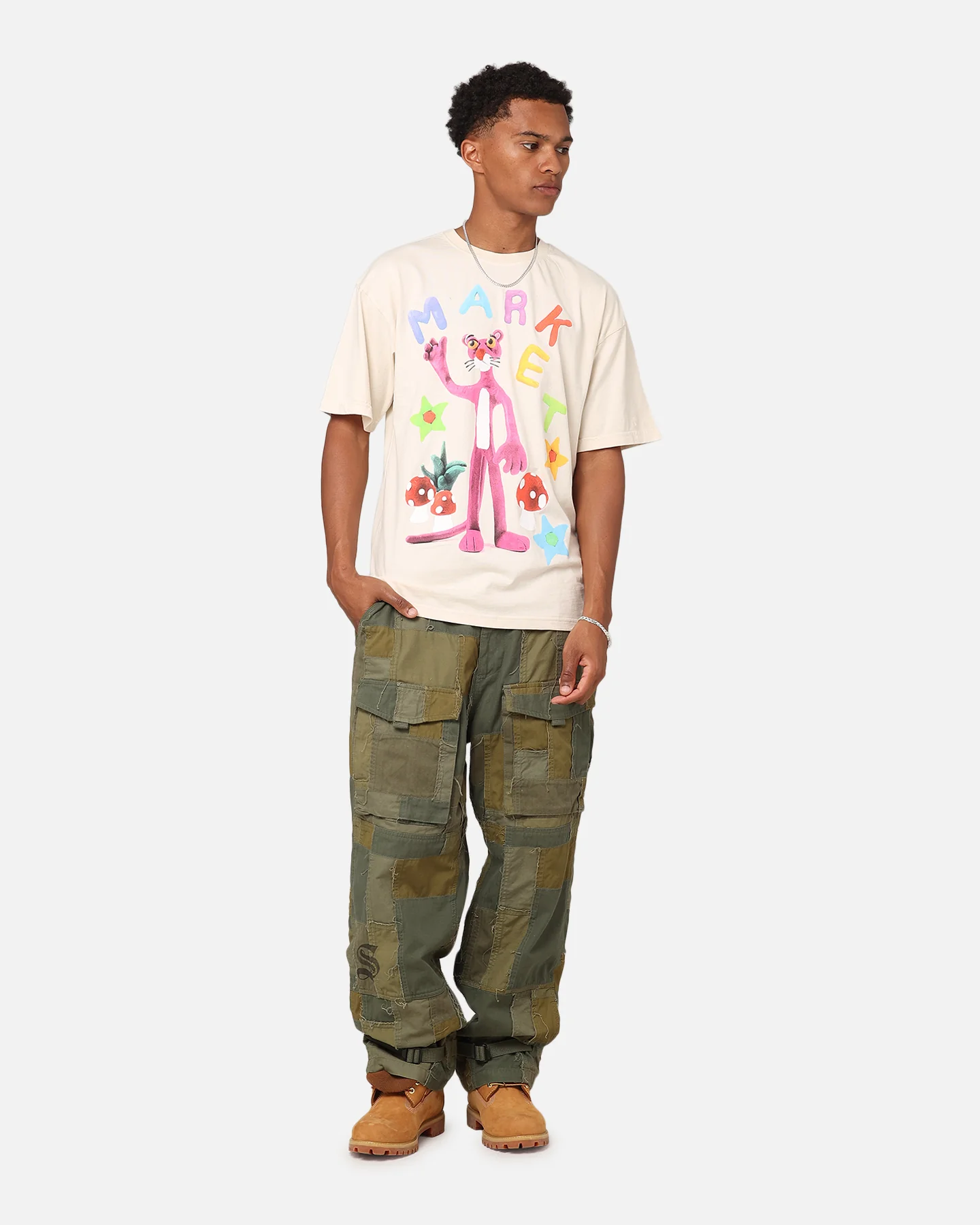 Market Pink Panther Nostalgia T-Shirt Ecru - Image 2