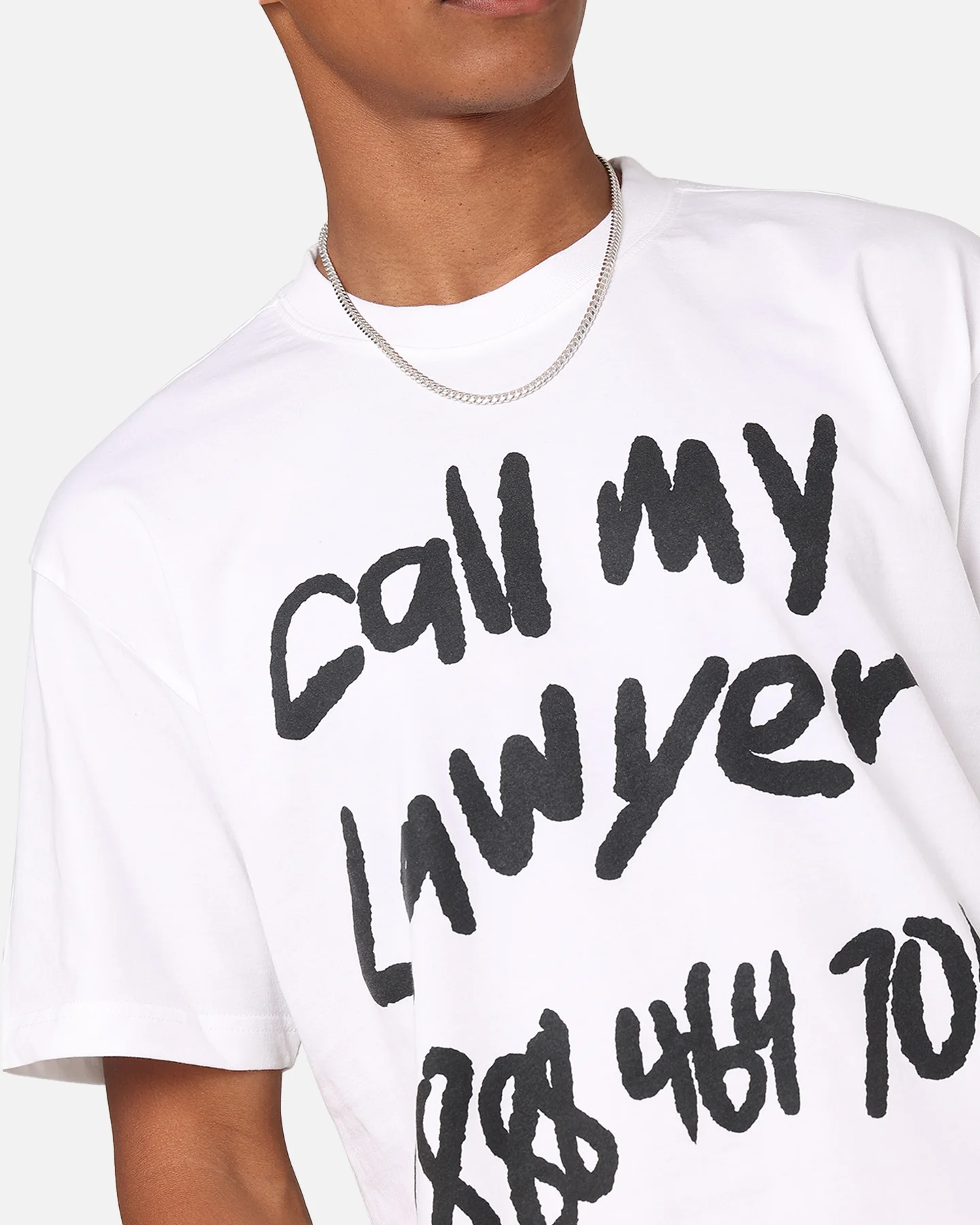 Market Scrawl My Layer T-Shirt White - Image 6