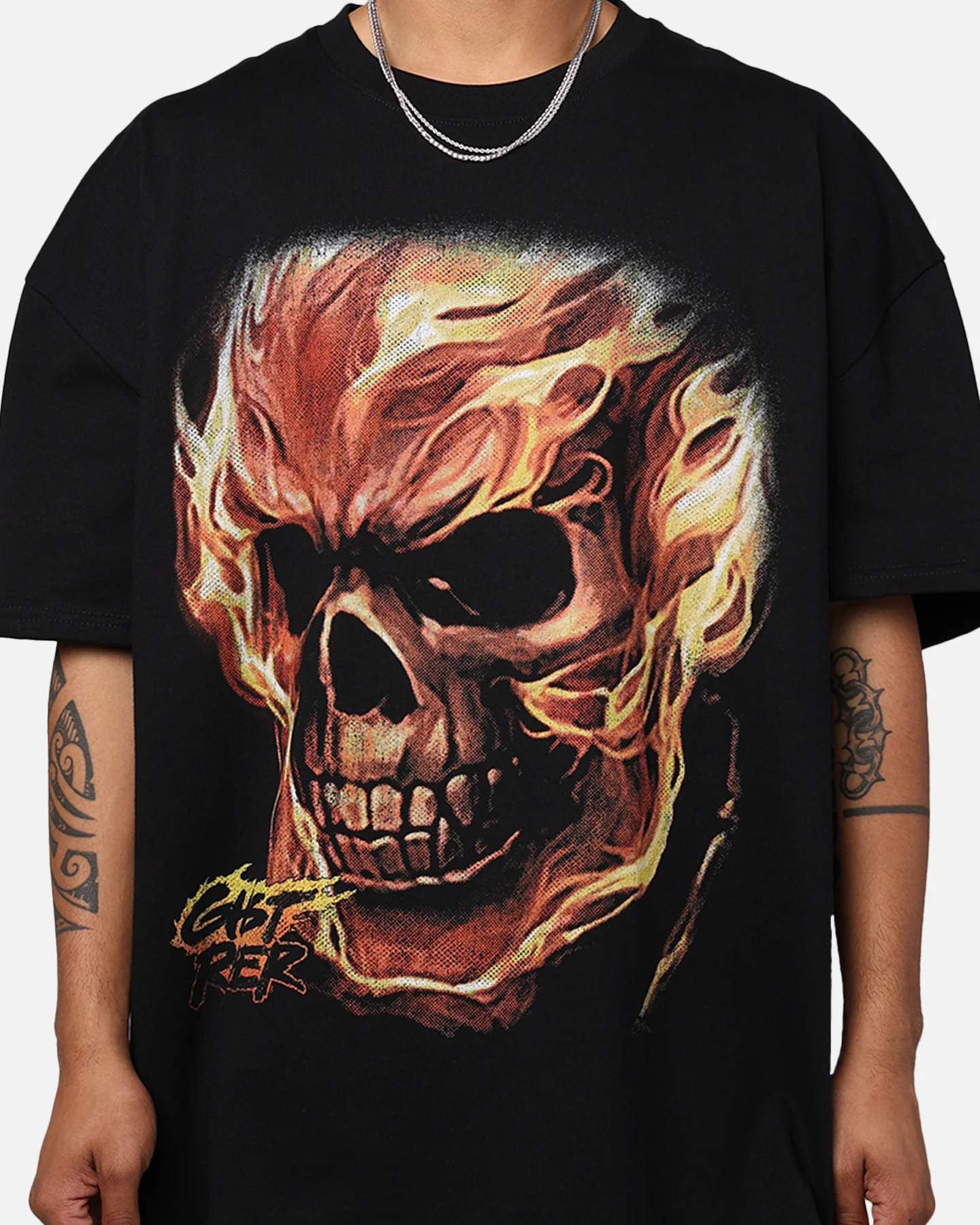 Marvel Ghost Rider Heavyweight T-Shirt Black - Image 4