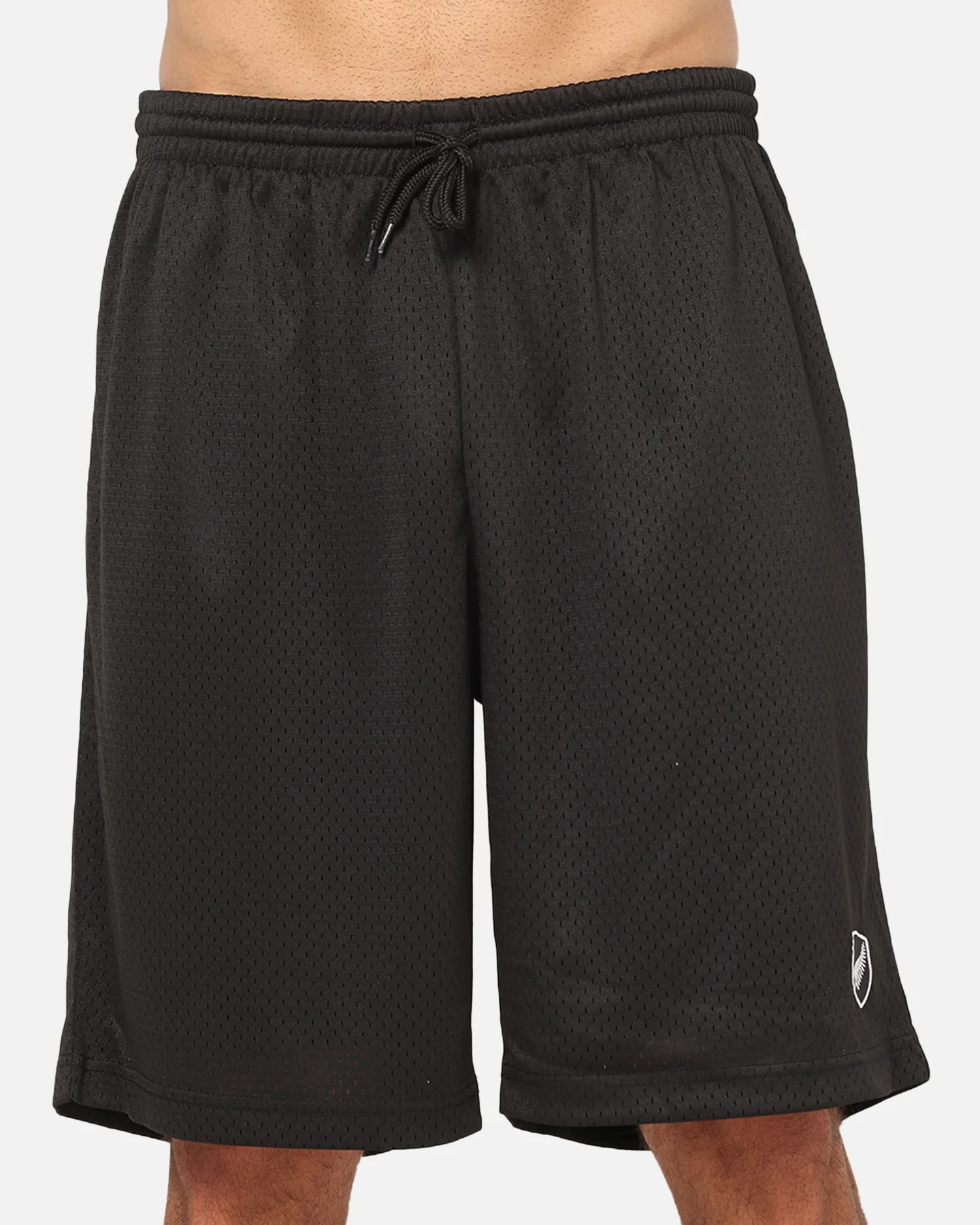 Mitchell & Ness All Black Rugby Union Classic Mesh Shorts Solid Black - Image 7