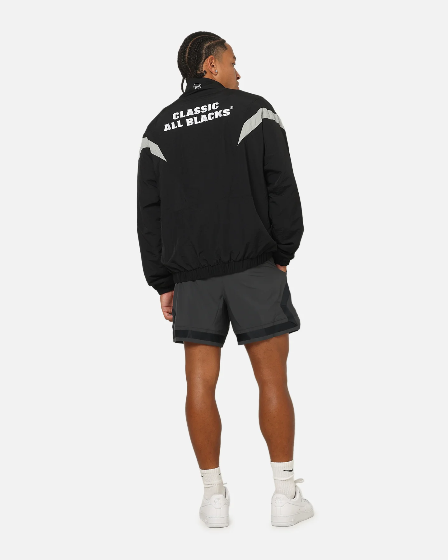 Mitchell & Ness All Blacks Rugby Union Classic Spray Jacket Solid Black - Image 4