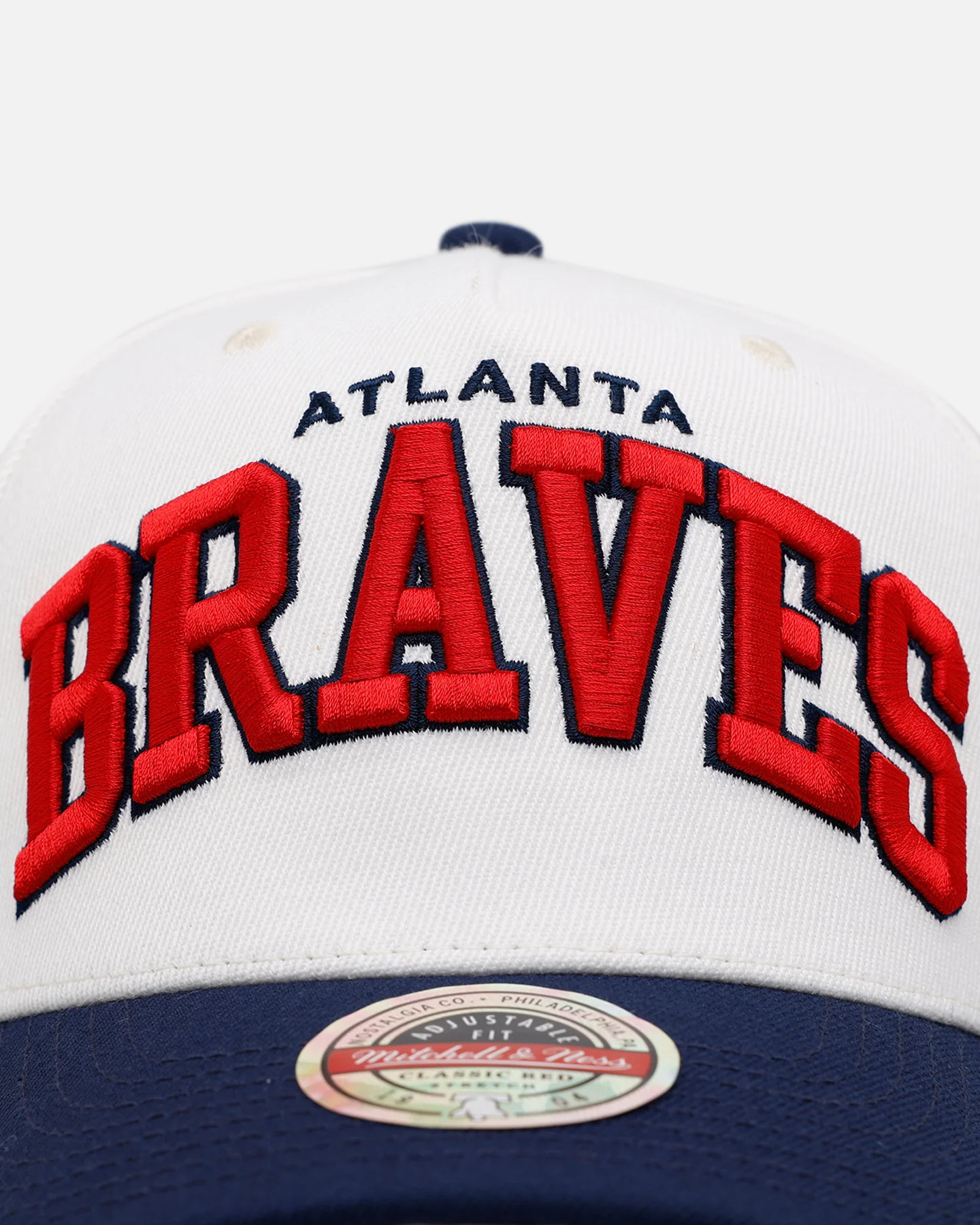 Mitchell & Ness Atlanta Braves 'Arch' MVP Snapback Cream - Image 5