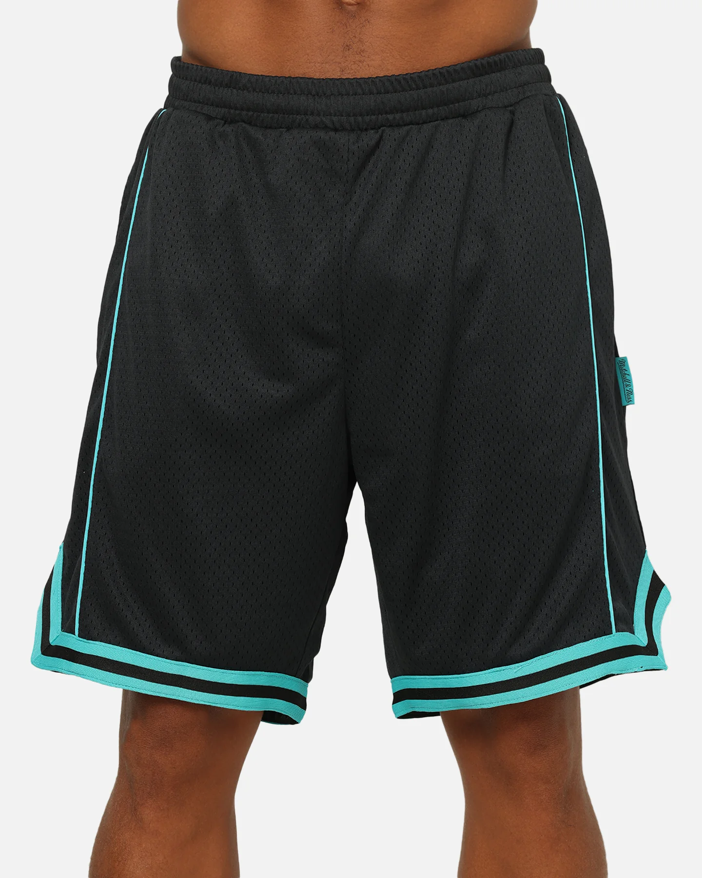 Mitchell & Ness Authentic Good Mesh Shorts Black/Blue - Image 7