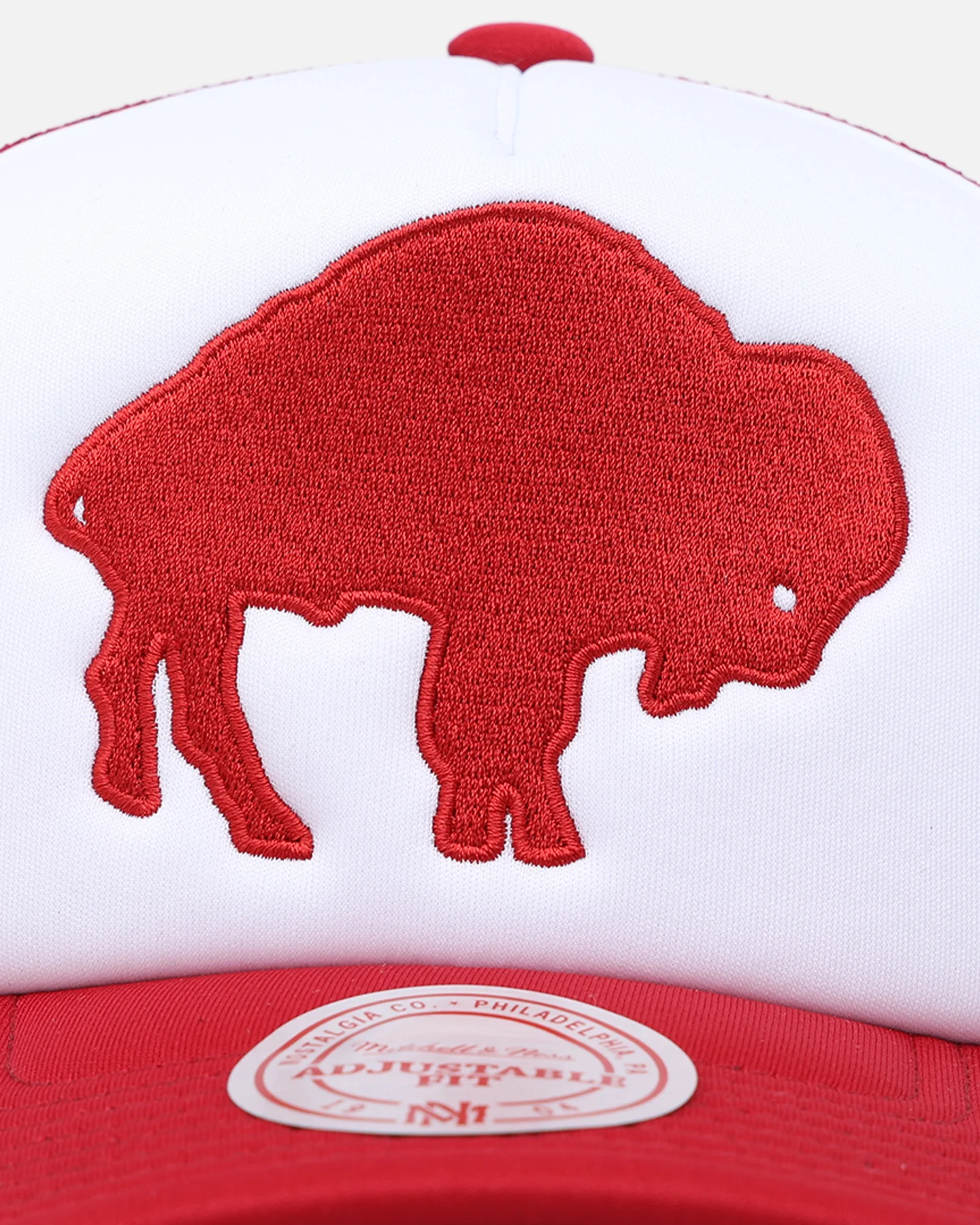 Mitchell & Ness Buffalo Bills Team Foam Trucker Snapback Red/White - Image 5
