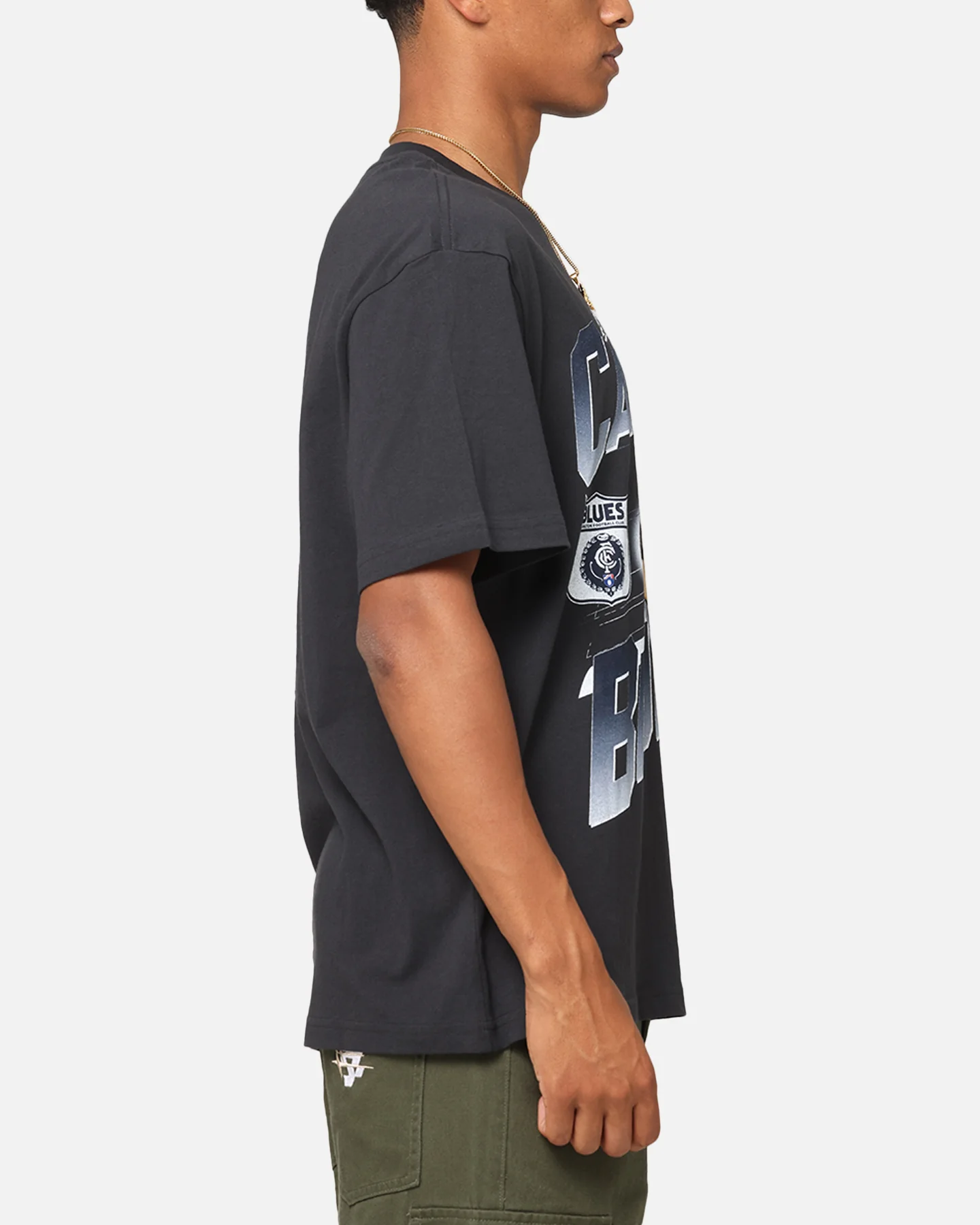 Mitchell & Ness Carlton Blues Mascot Character T-Shirt Faded Black - Image 4