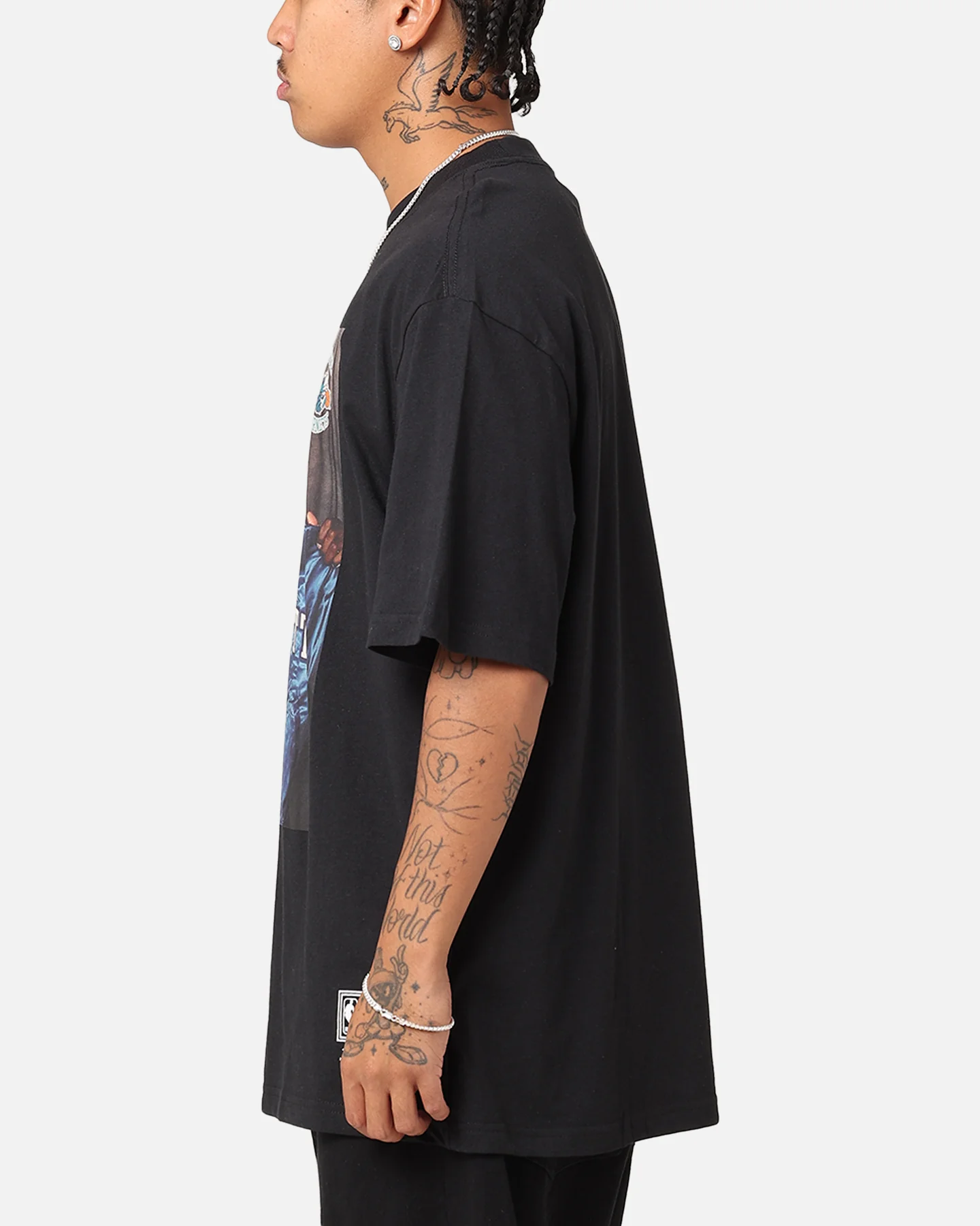 Mitchell & Ness Charlotte Hornets 1991 NBA Draft T-Shirt Faded Black - Image 6