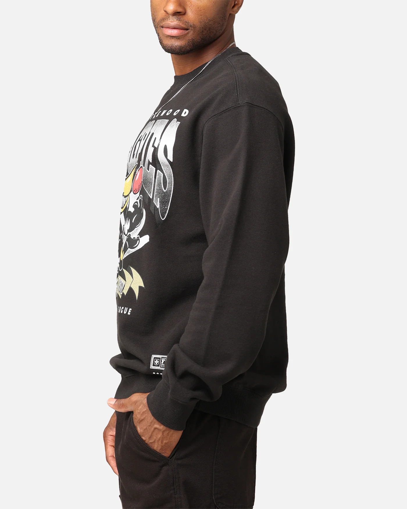 Mitchell & Ness Collingwood Magpies Character Crewneck Faded Black - Image 6