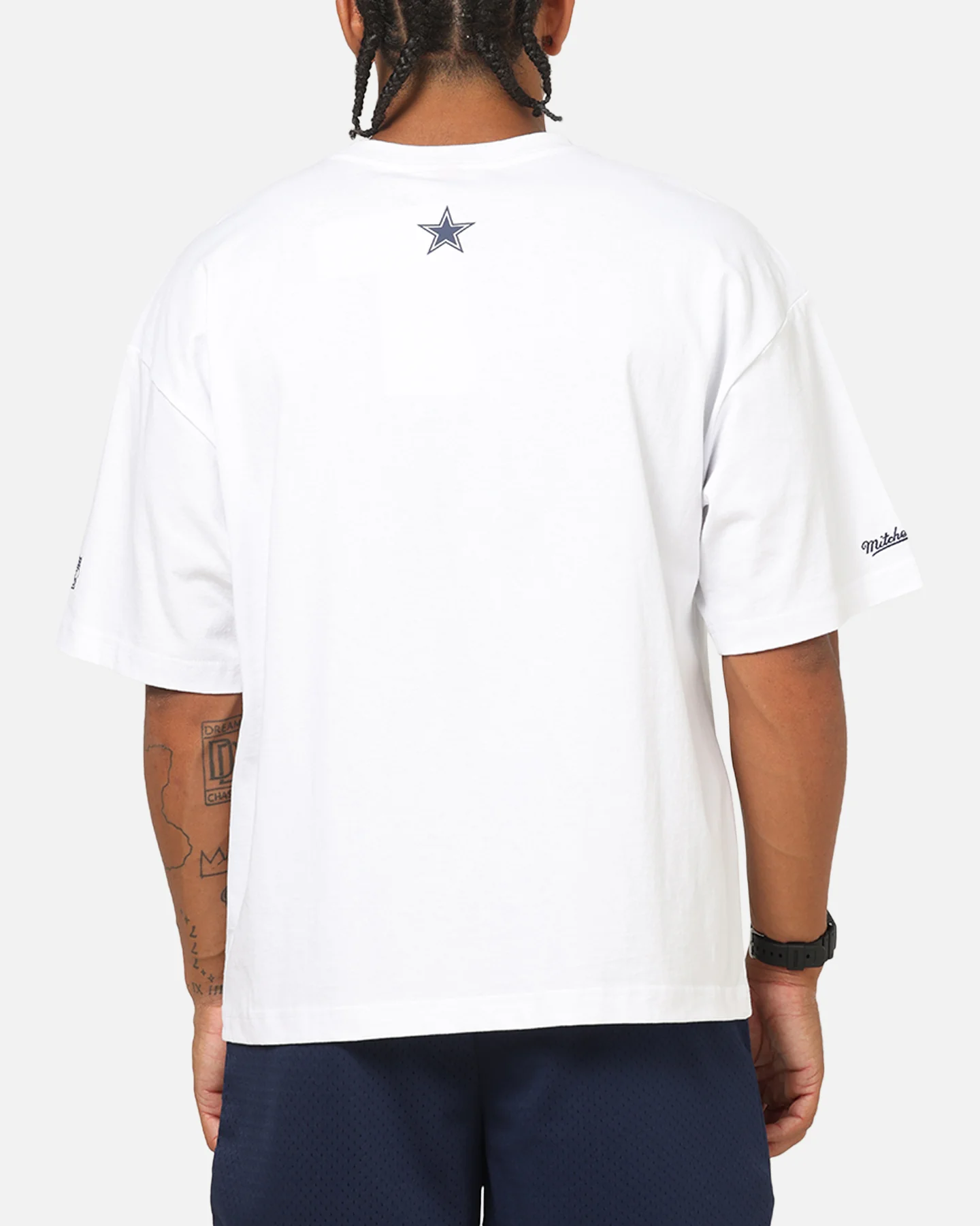Mitchell & Ness Dallas Cowboys Stars & Text Boxy T-Shirt White - Image 3