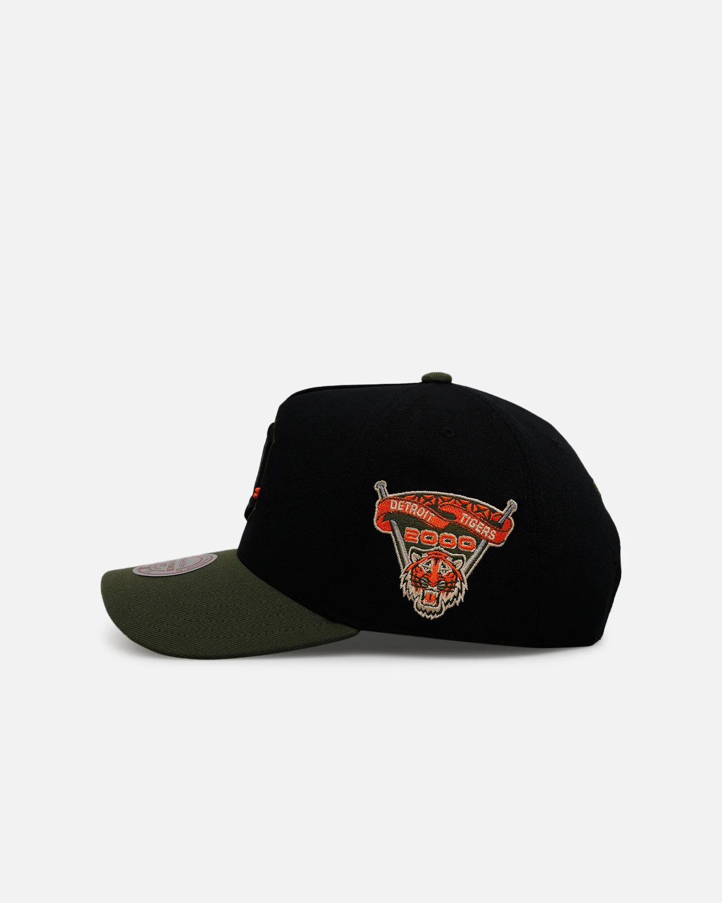 Mitchell & Ness Detroit Tigers 'Olive Cargos' Pro Pinch Snapback Olive/Black - Image 4