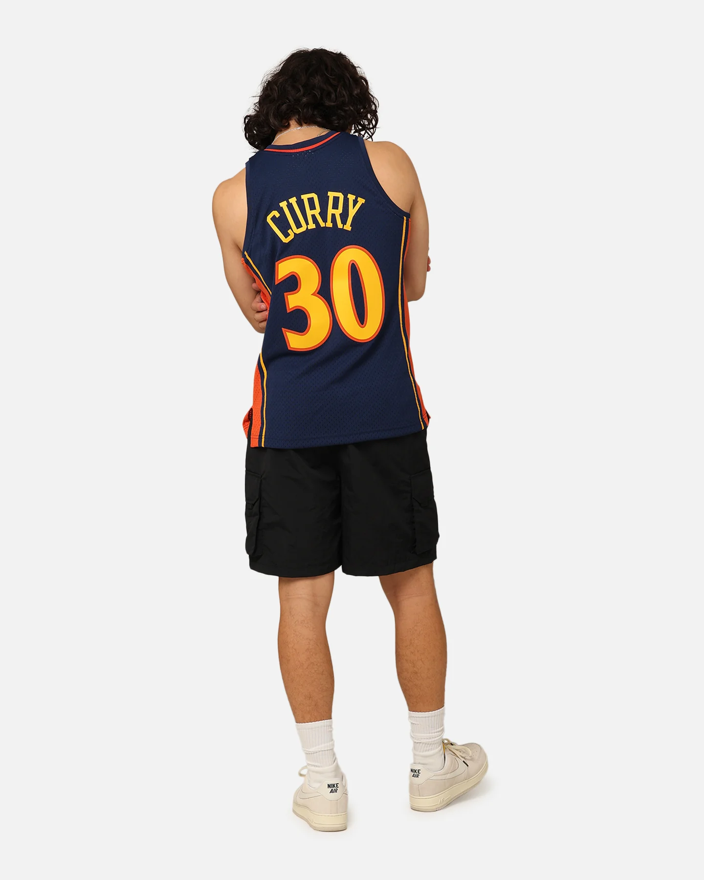 Mitchell & Ness Golden State Warriors Stephen Curry #30 '09-'10 Home Swingman Jersey Navy - Image 8