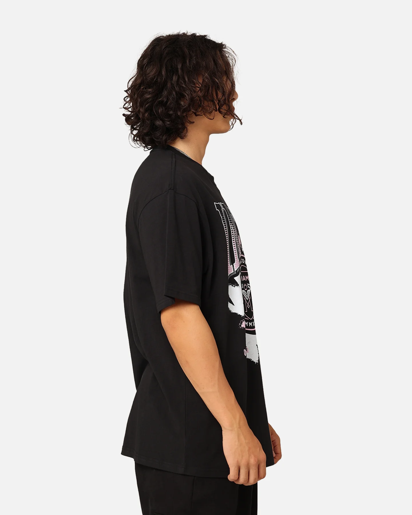 Mitchell & Ness Inter Miami Brush Off T-Shirt Black - Image 5
