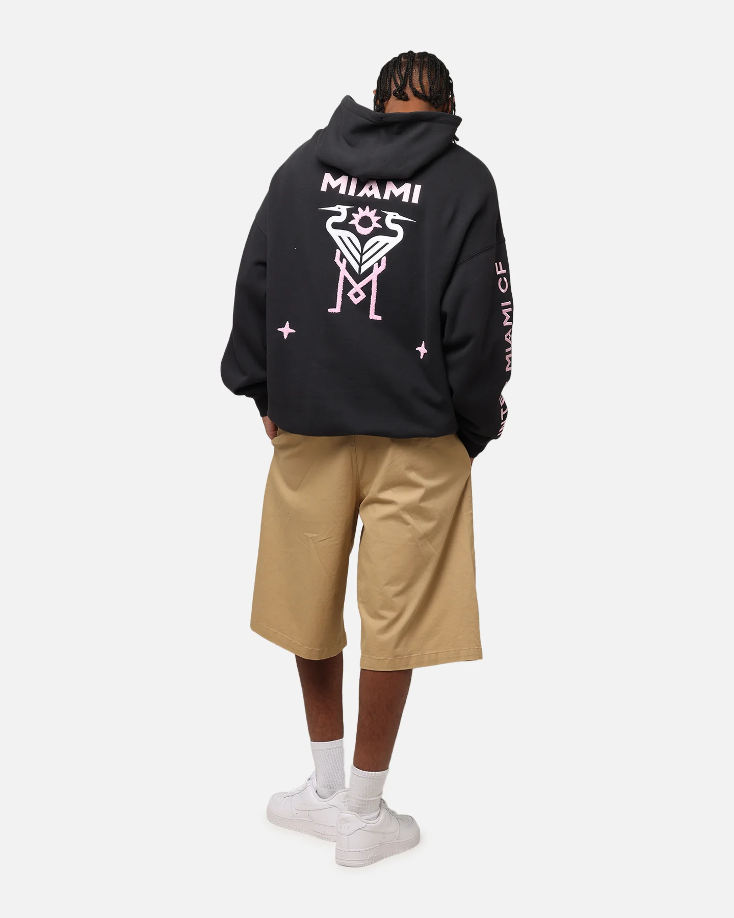 Mitchell & Ness Inter Miami CF Angles Hoodie Faded Black - Image 3