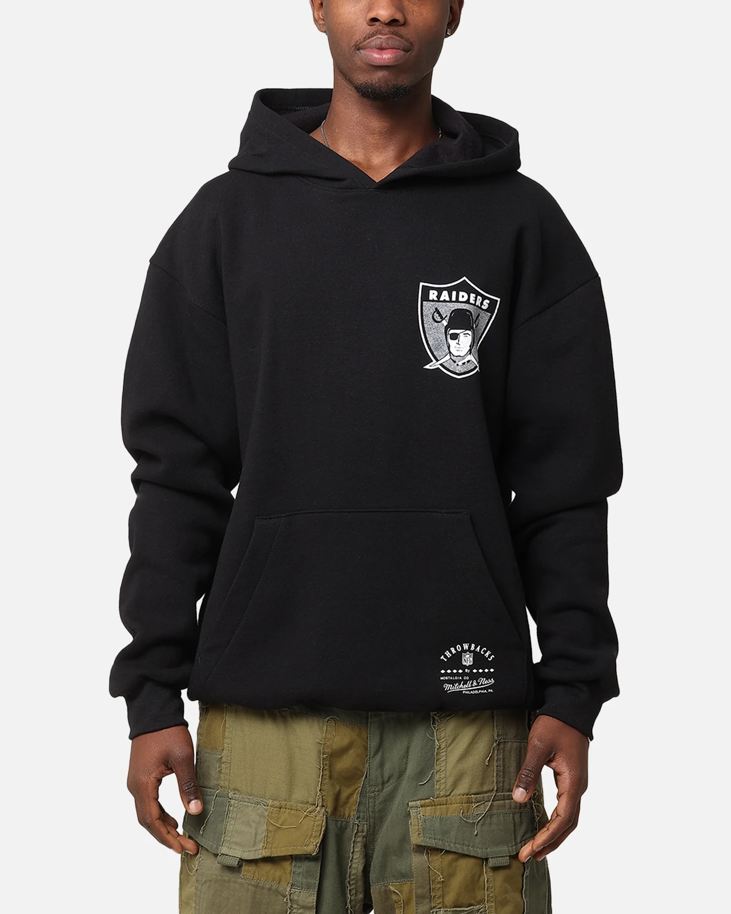 Mitchell & Ness Las Vegas Raiders 'Alter Ego' Flames Hoodie Faded Black - Image 2