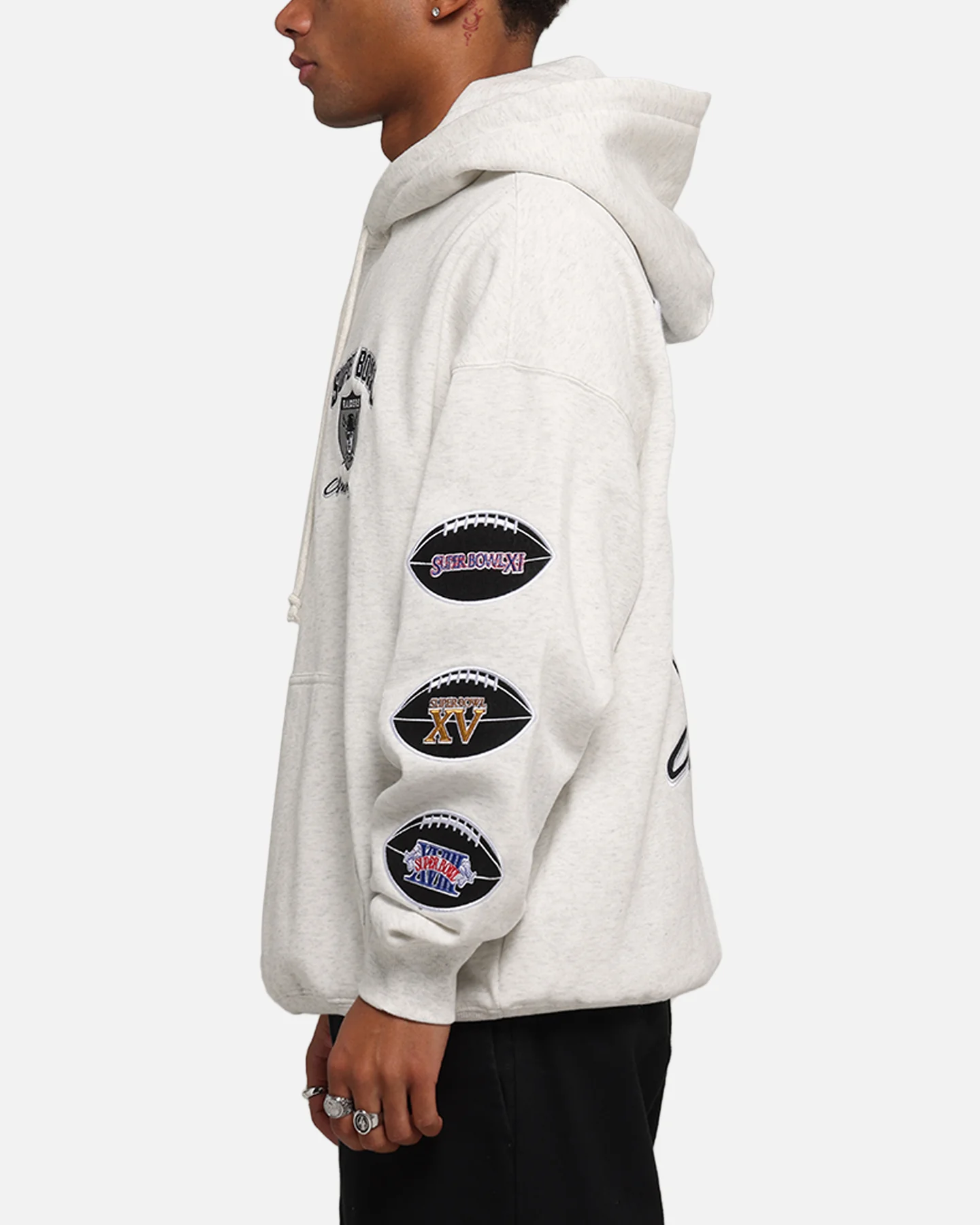 Mitchell & Ness Las Vegas Raiders National Champions Hoodie Silver Marle - Image 6