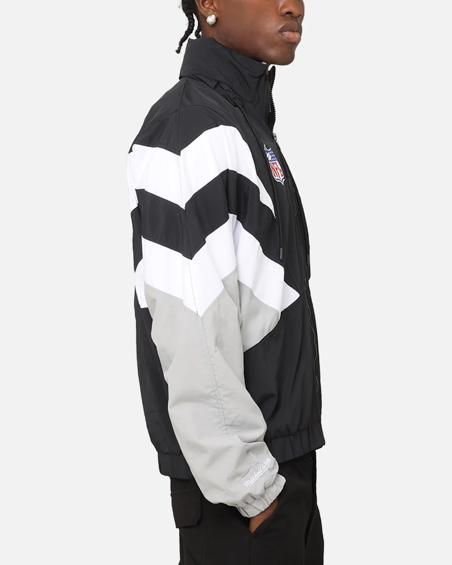 Mitchell & Ness Las Vegas Raiders Spray Jacket Black/Grey - Image 4
