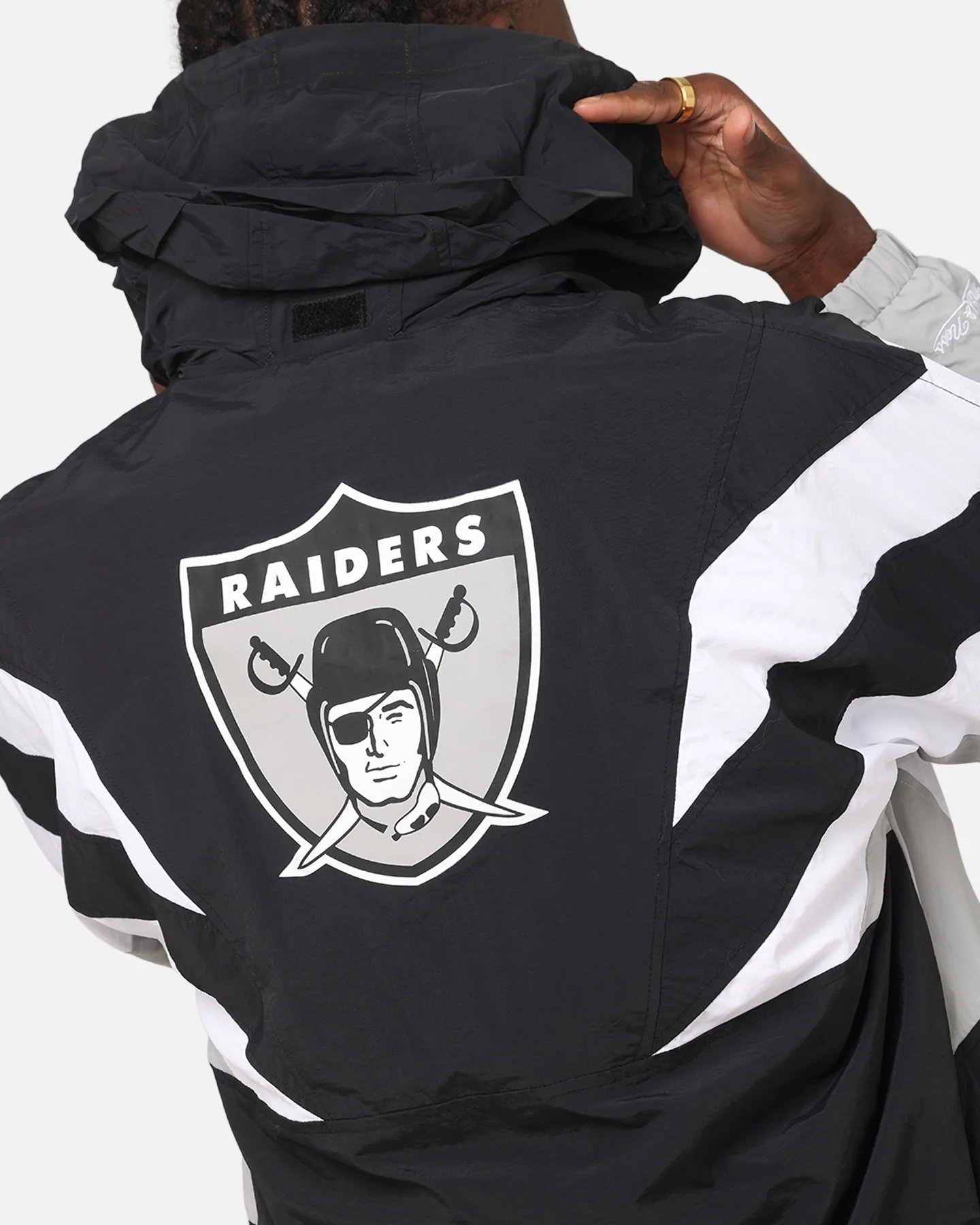 Mitchell & Ness Las Vegas Raiders Spray Jacket Black/Grey - Image 6