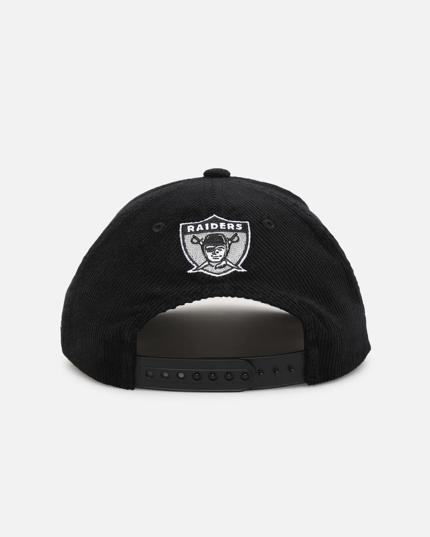 Mitchell & Ness Las Vegas Raiders Stack Script Corduroy Snapback Black - Image 2