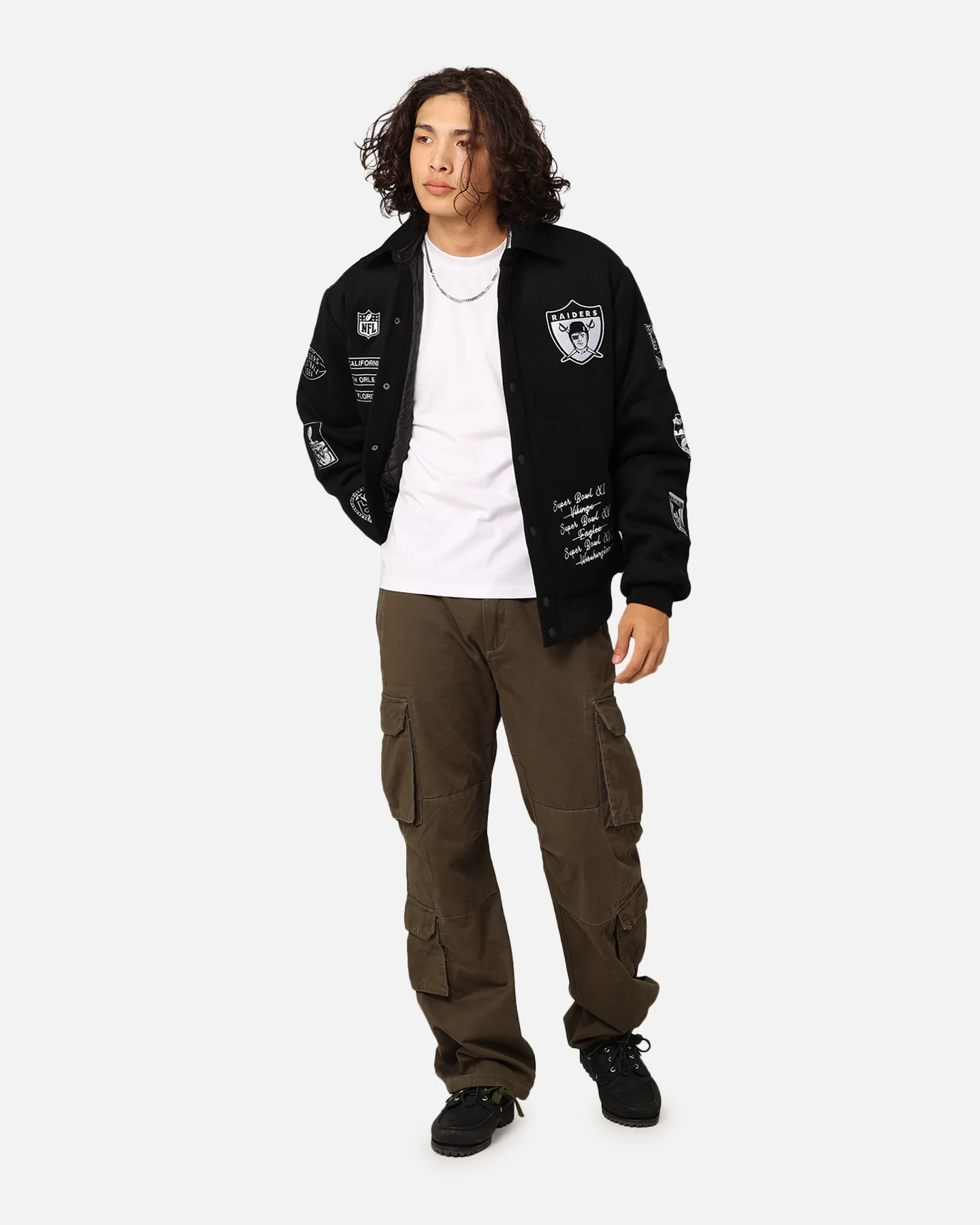 Mitchell & Ness Las Vegas Raiders Super Bowl Champs Jacket Black - Image 11