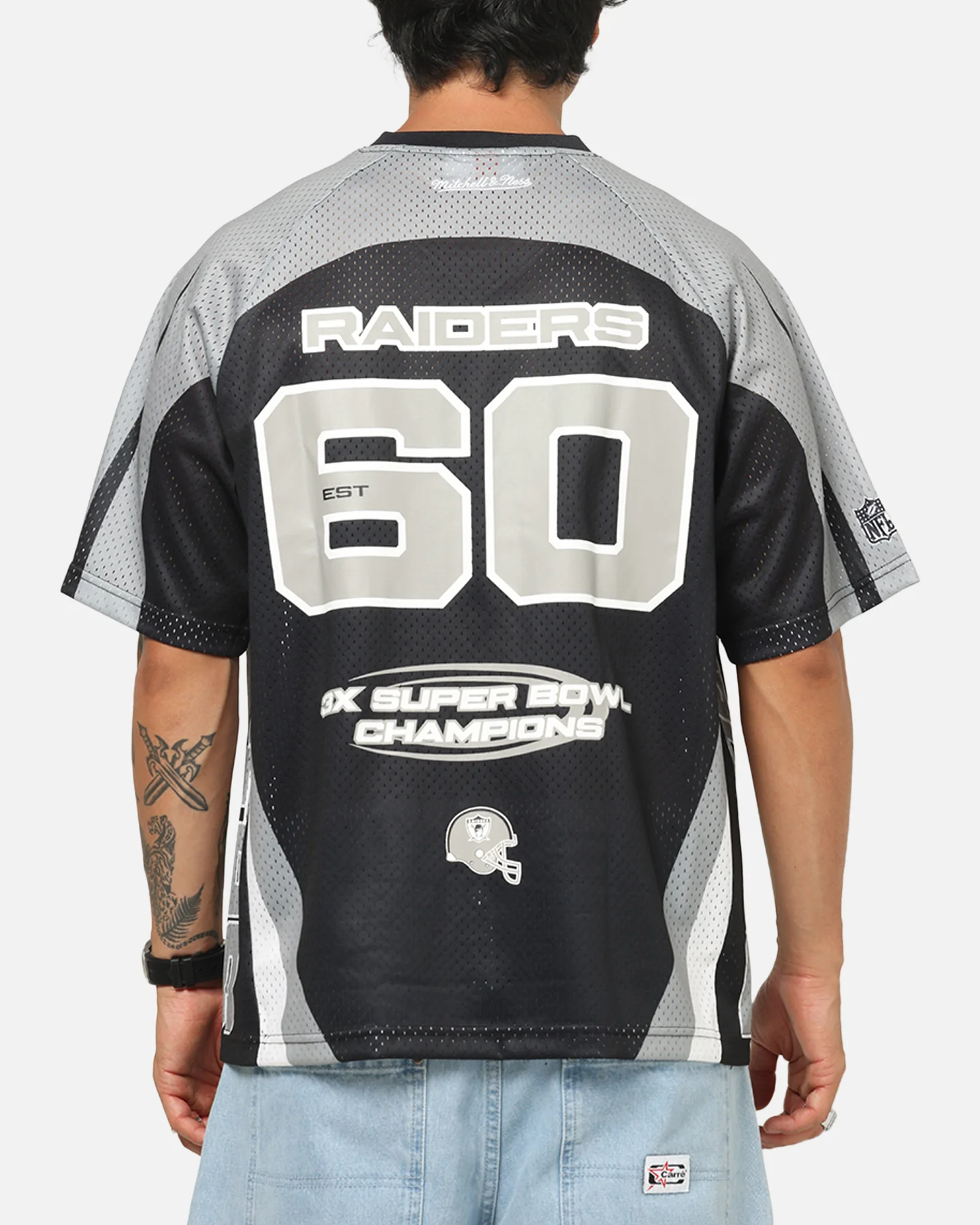 Mitchell & Ness Las Vegas Raiders Warehouse Rave Jersey Black/Grey/White - Image 2