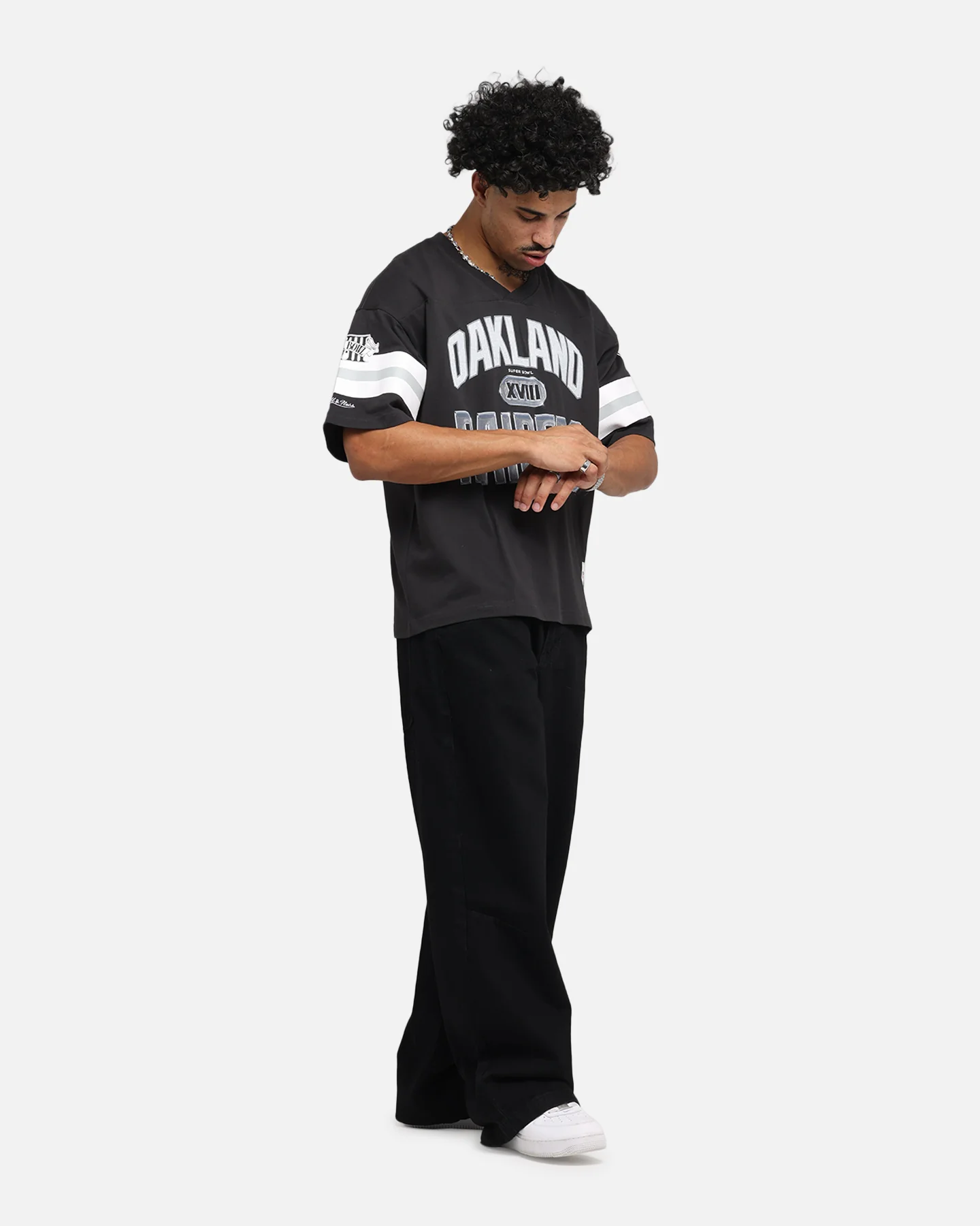 Mitchell & Ness Las Vegas Raiders XVIII Boxy T-Shirt Faded Black - Image 2