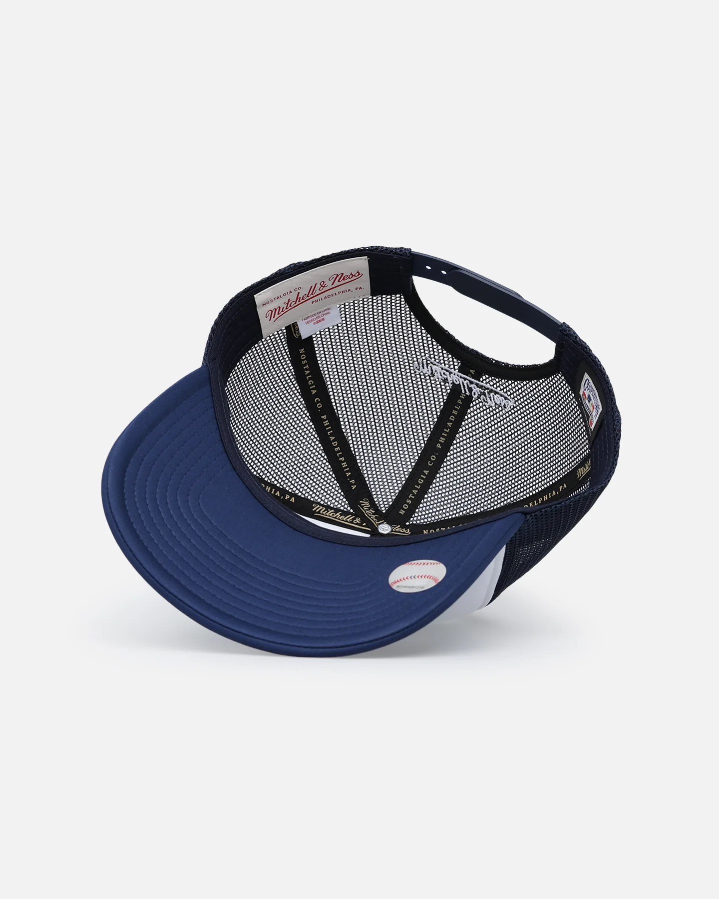 Mitchell & Ness Los Angeles Dodgers Logo Foam Trucker Snapback Blue/White - Image 6