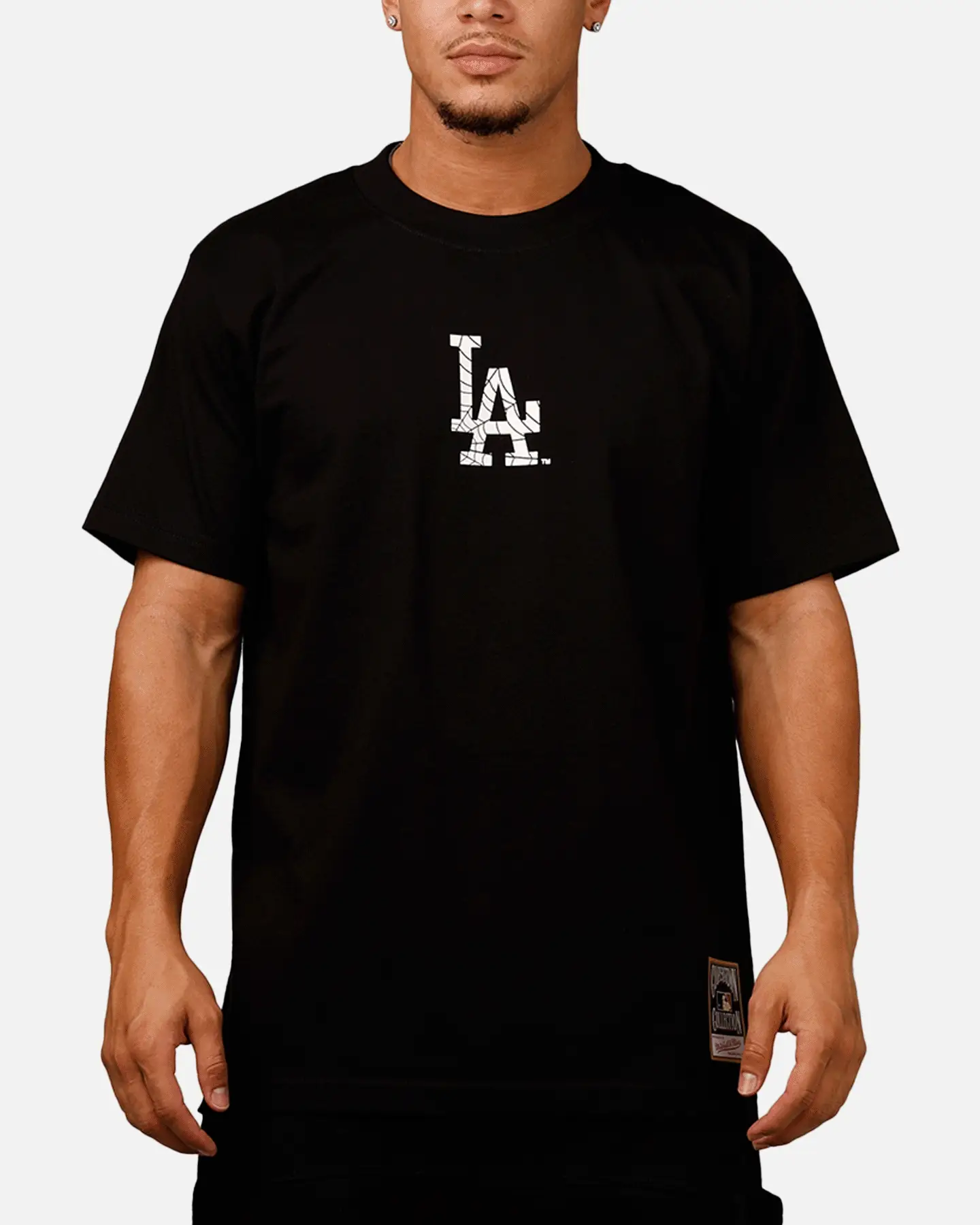 Mitchell & Ness Los Angeles Dodgers Web T-Shirt Black - Image 2