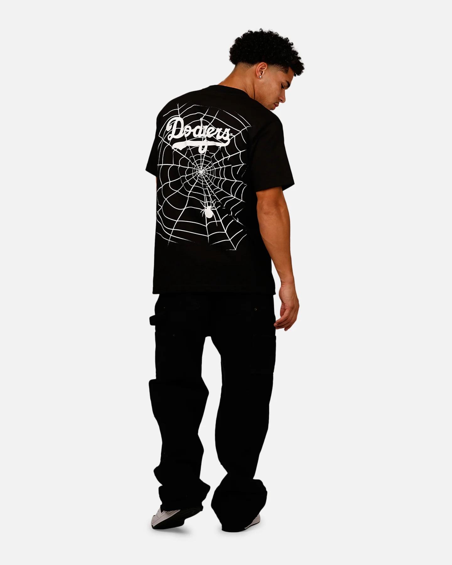 Mitchell & Ness Los Angeles Dodgers Web T-Shirt Black - Image 6