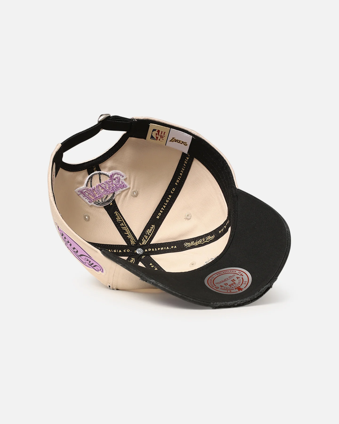 Mitchell & Ness Los Angeles Lakers 'Big Time' Dad Fit Strapback Bone - Image 6