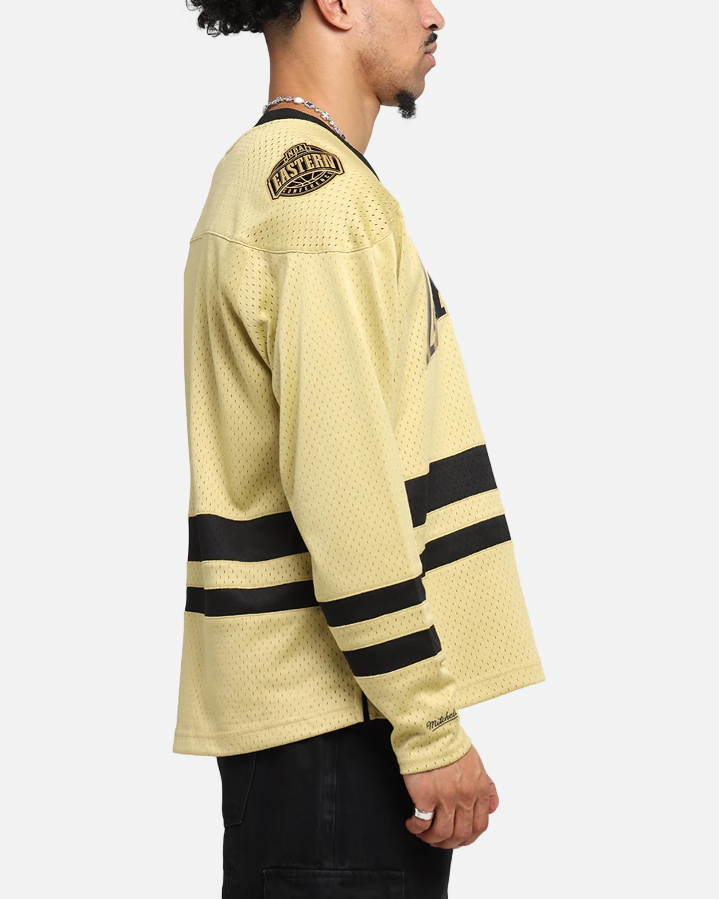 Mitchell & Ness Los Angeles Lakers Chrome Jersey Khaki - Image 4