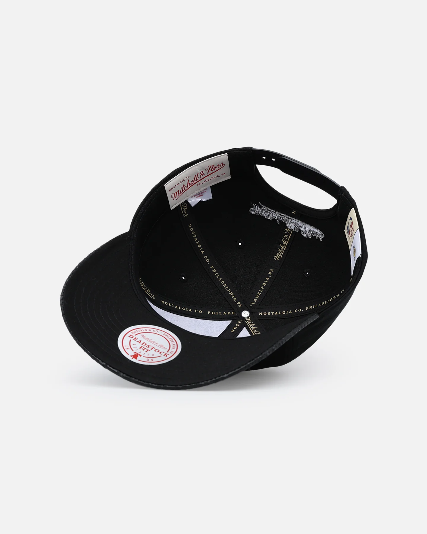 Mitchell & Ness Los Angeles Lakers Leather Elegance Snapback Black - Image 7