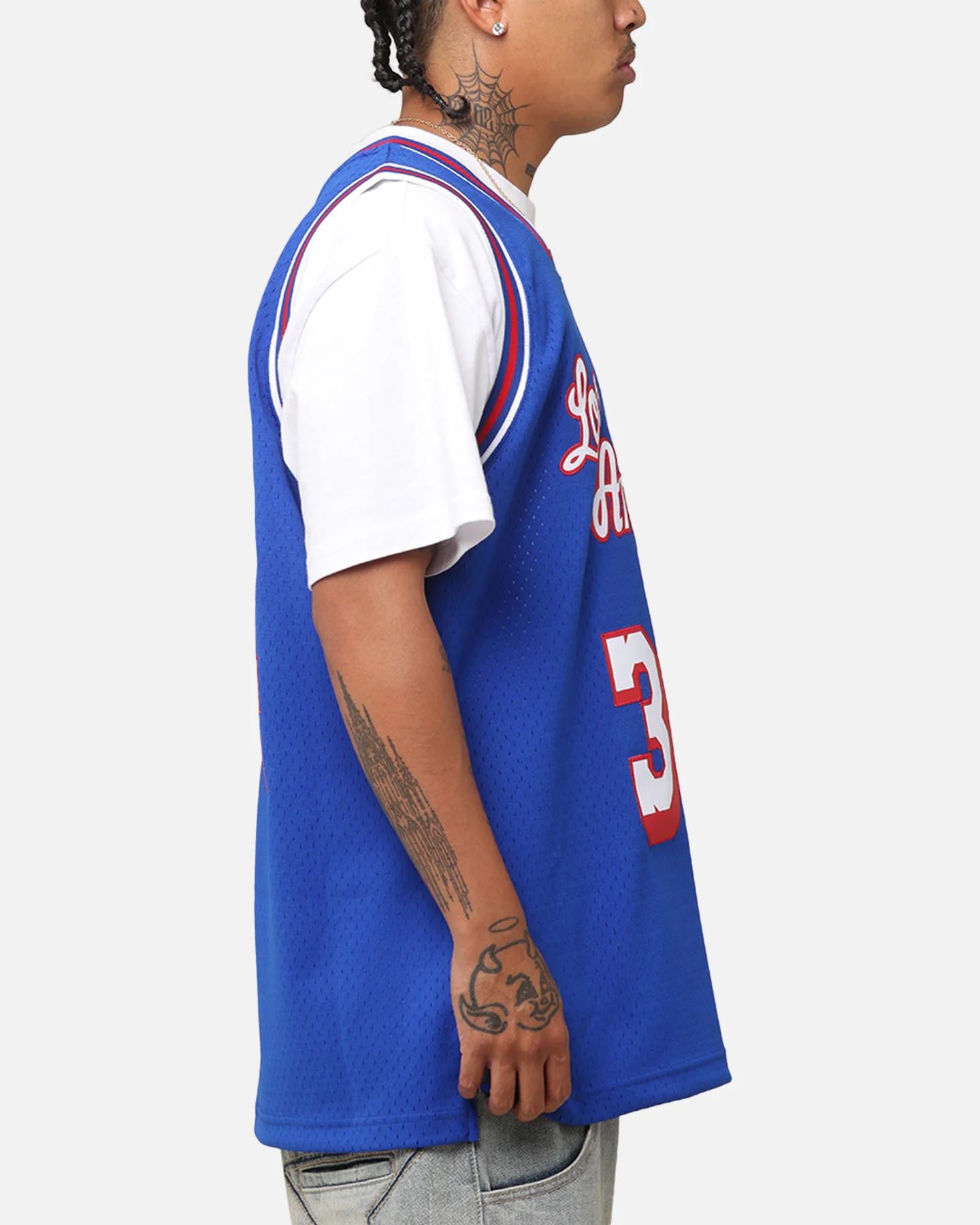 Mitchell & Ness Los Angeles Lakers Shaquille O'Neal  #34 'Flags Collection' Jersey Blue - Image 5