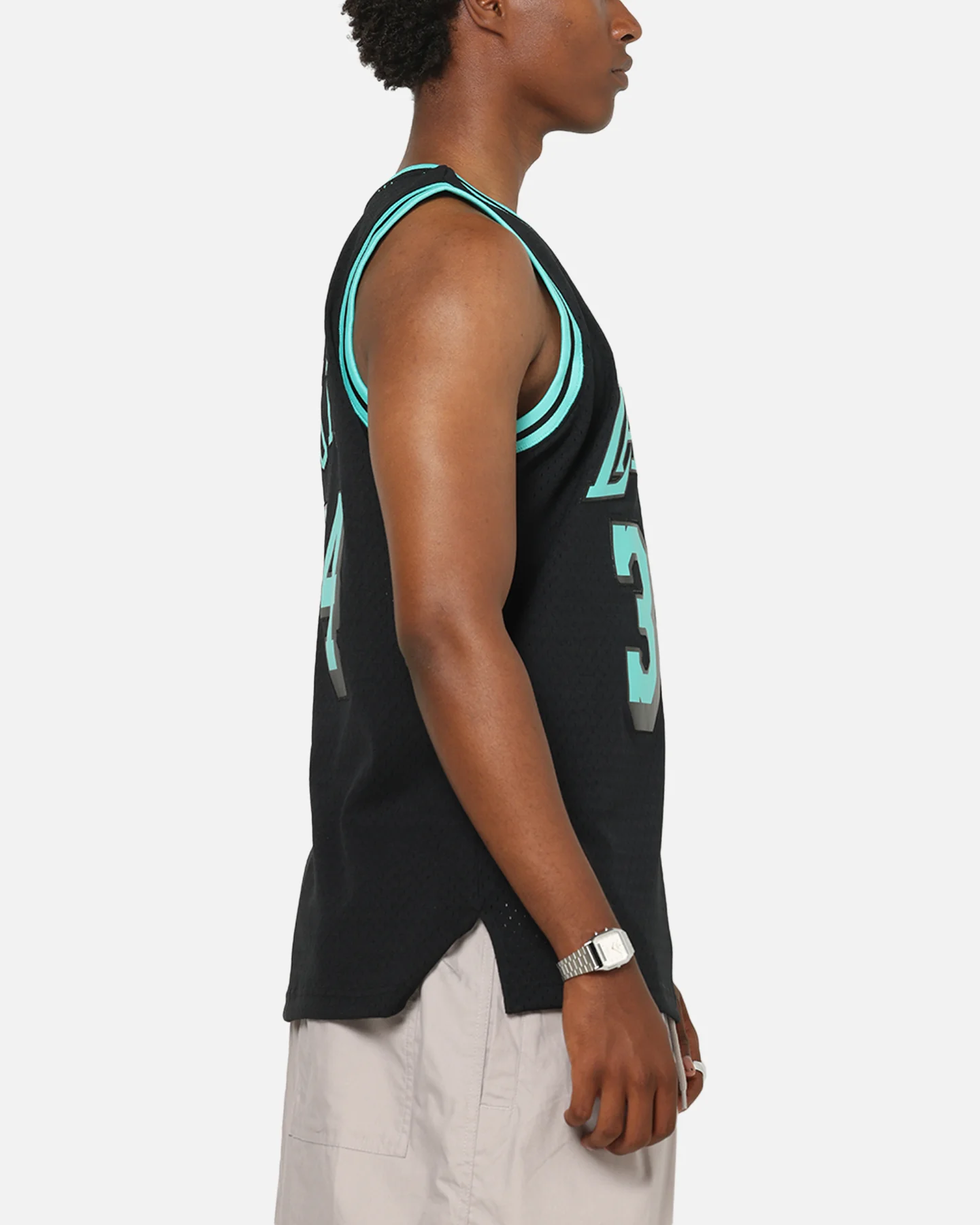 Mitchell & Ness Los Angeles Lakers Shaquille O'Neal 'Cool Blue' Swing Jersey Black/Blue - Image 5