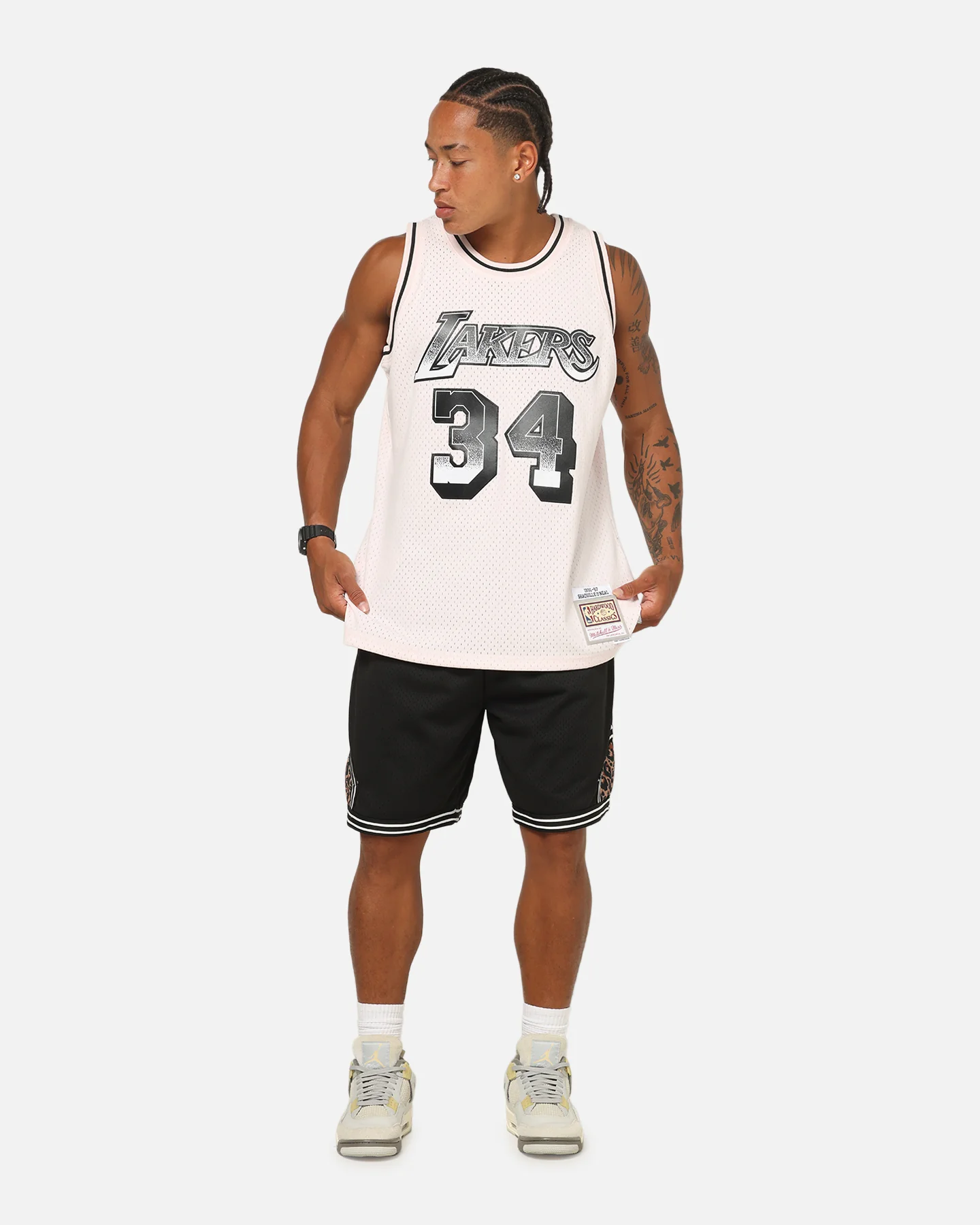 Mitchell & Ness Los Angeles Lakers Shaquille O'Neal LA Champ Swing Jersey Pink - Image 3