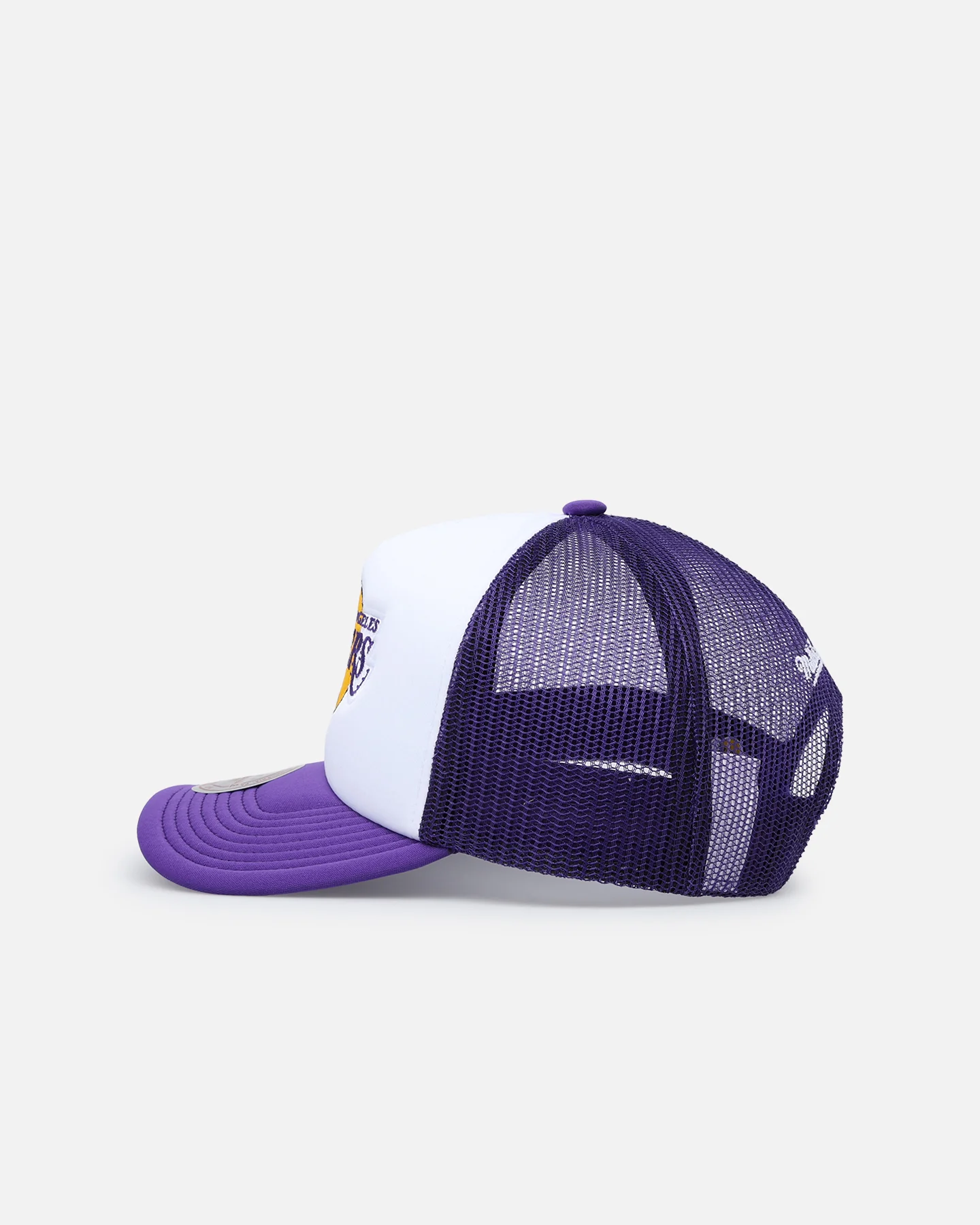 Mitchell & Ness Los Angeles Lakers Team Foam Trucker Snapback Purple/White - Image 4