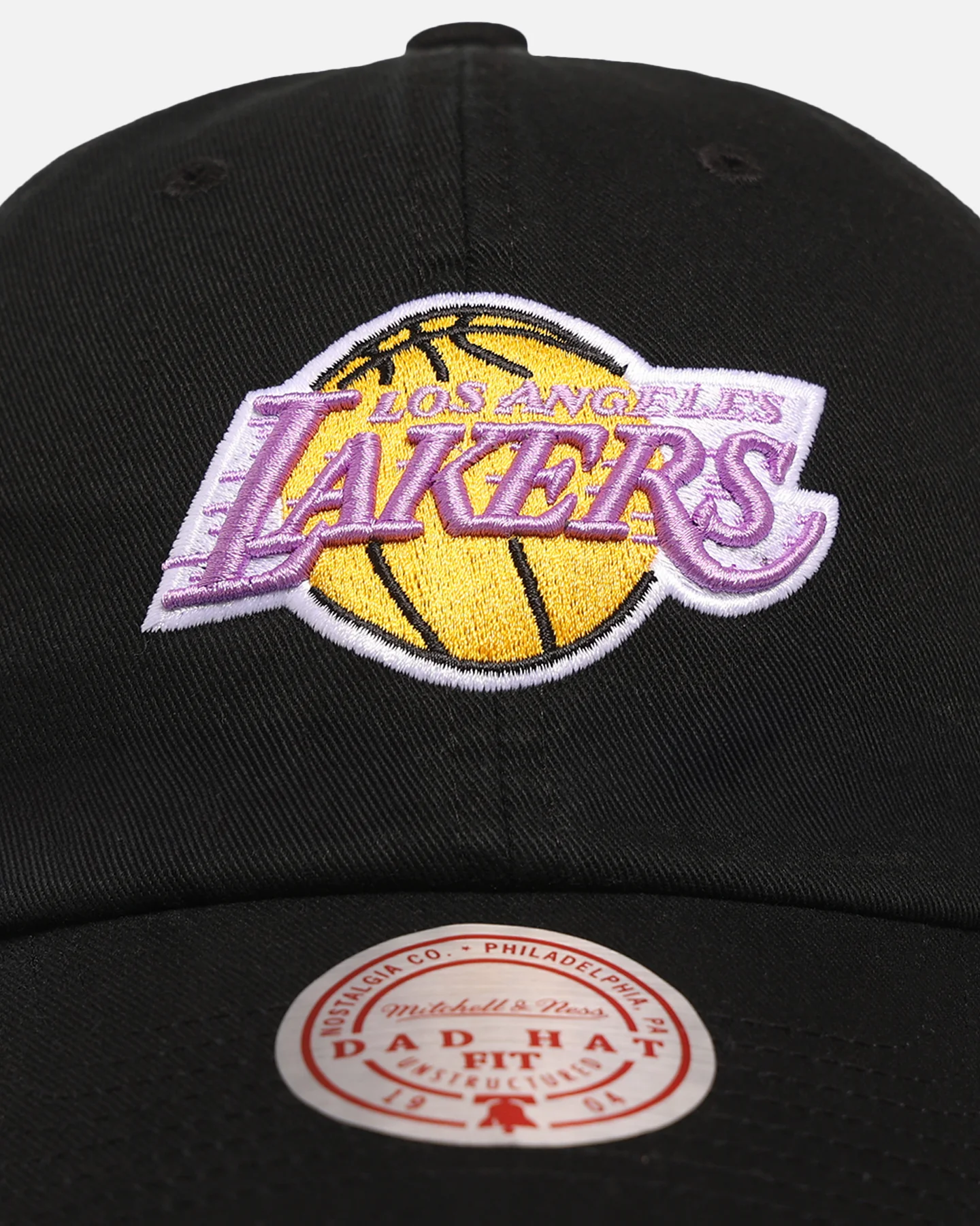 Mitchell & Ness Los Angeles Lakers 'Team Logo' Dad Fit Strapback Black - Image 5